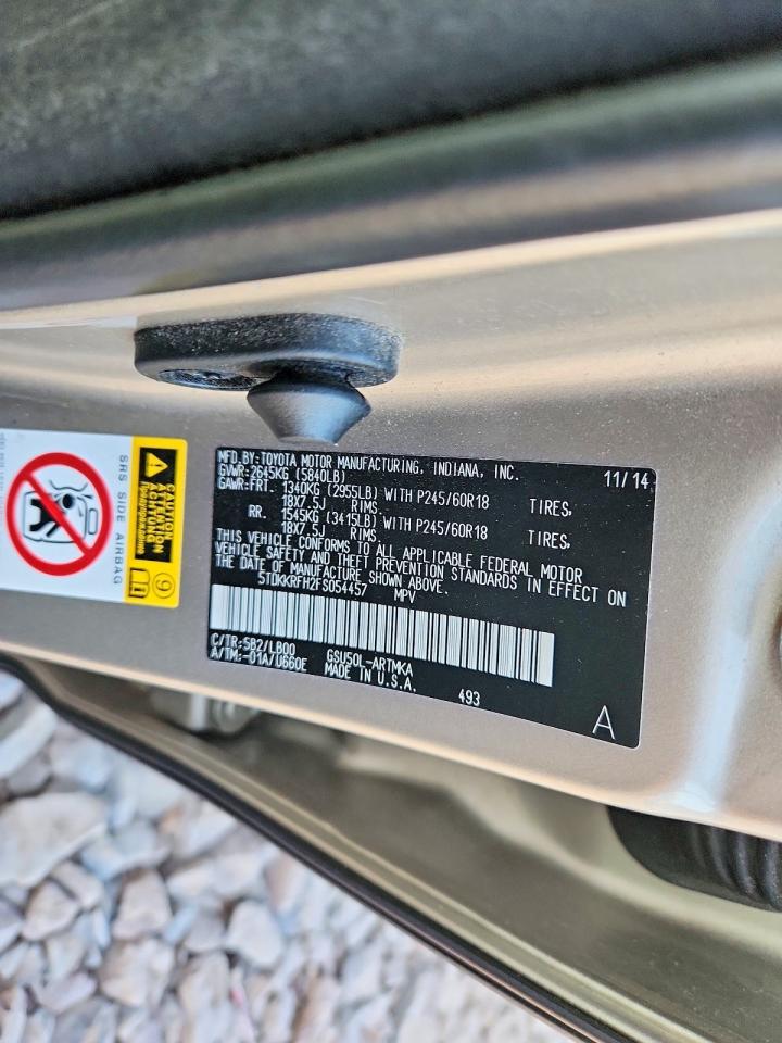 2015 Toyota Highlander Xle Silver vin: 5TDKKRFH2FS054457