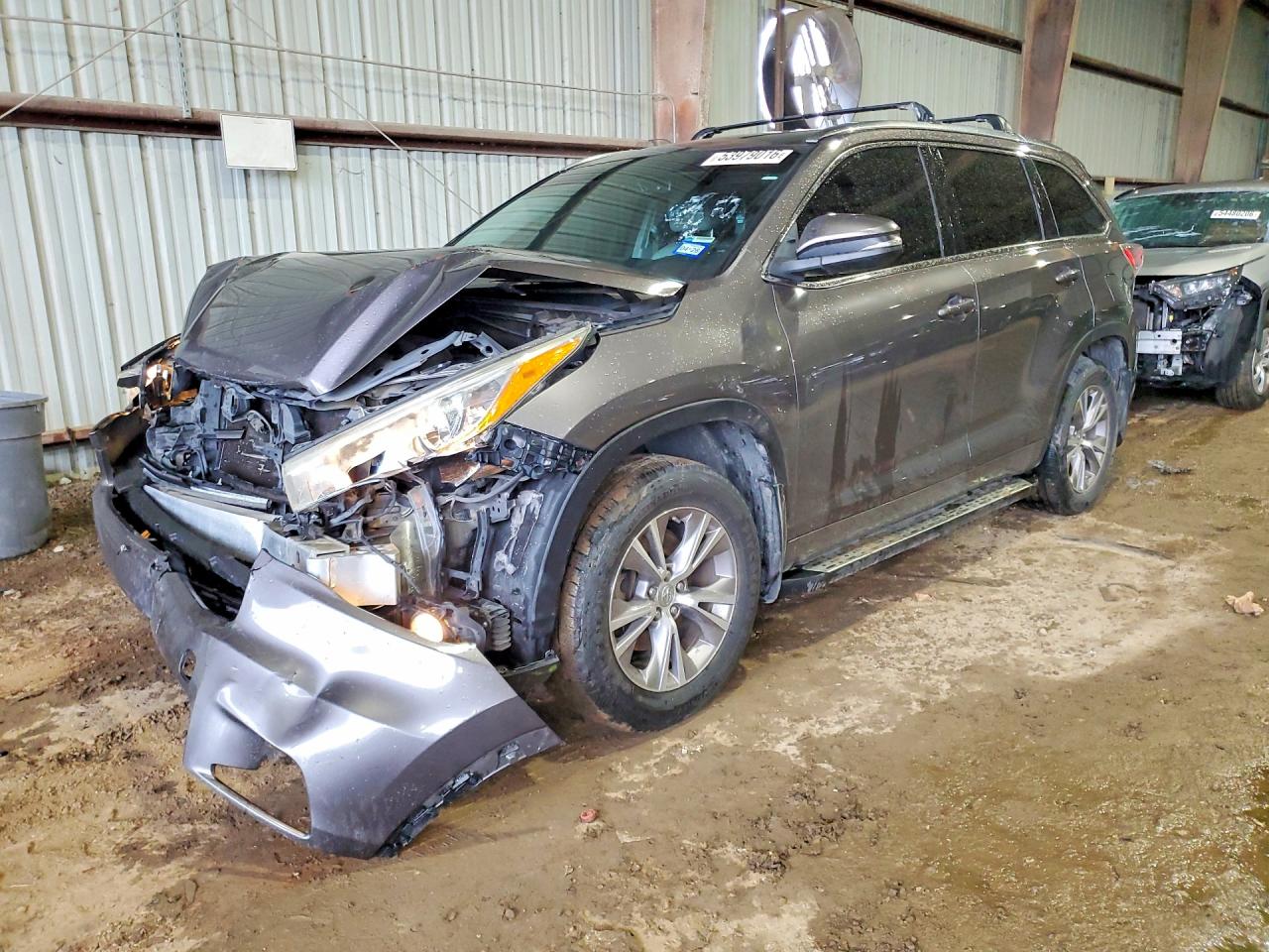 2015 Toyota Highlander Xle Gray vin: 5TDKKRFH2FS099673