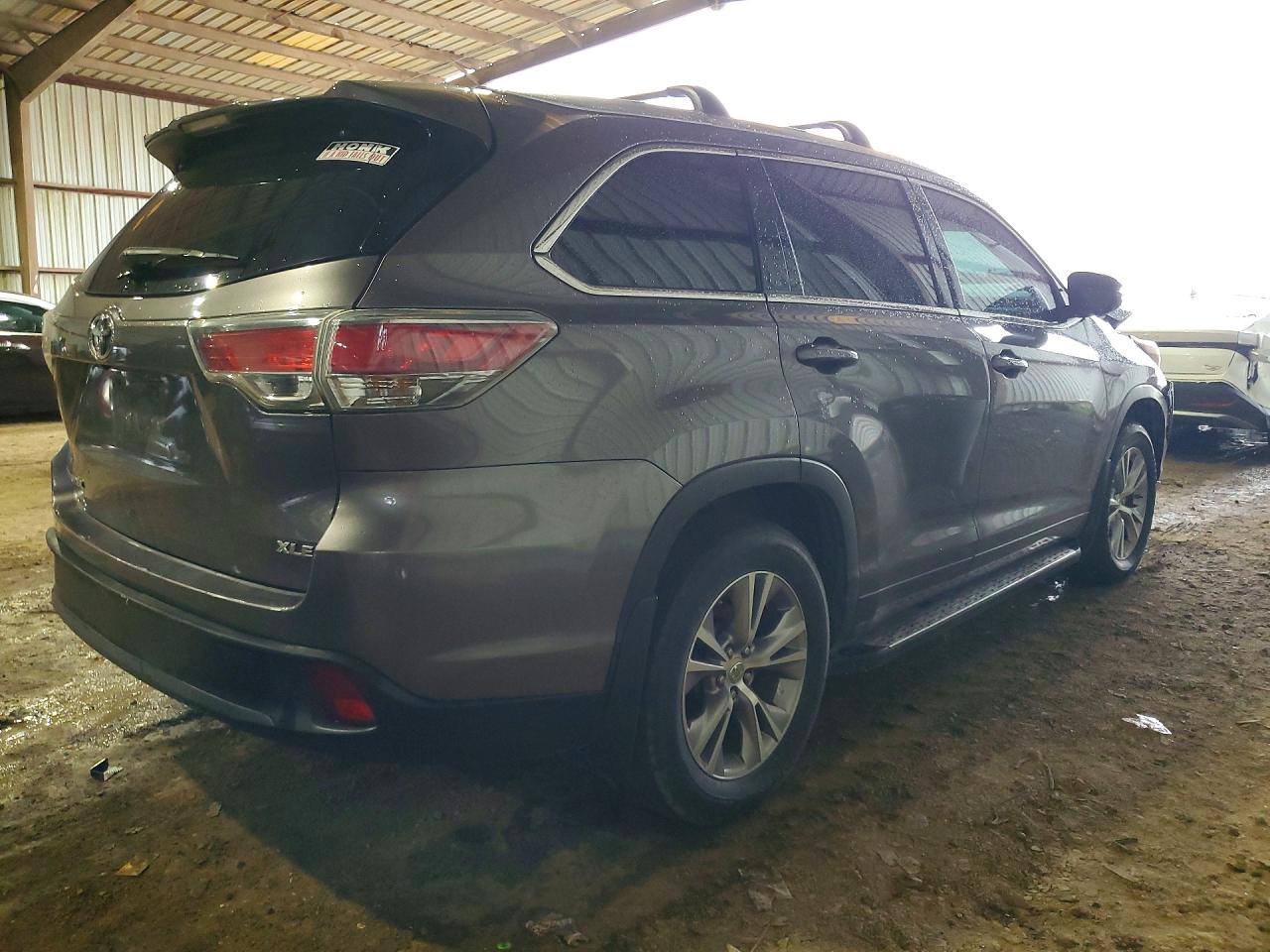 2015 Toyota Highlander Xle Gray vin: 5TDKKRFH2FS099673