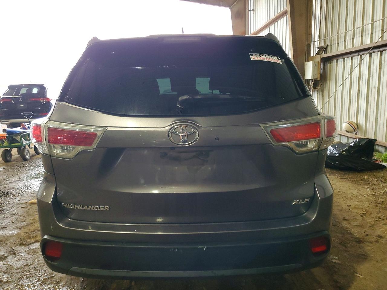 2015 Toyota Highlander Xle Gray vin: 5TDKKRFH2FS099673