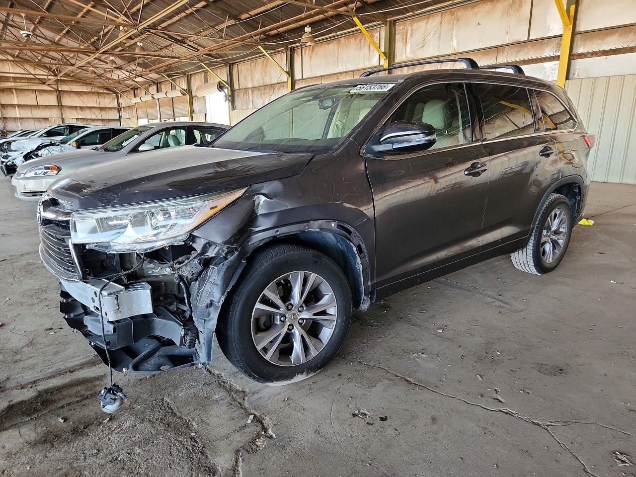 2015 Toyota Highlander Xle Gray vin: 5TDKKRFH2FS104046