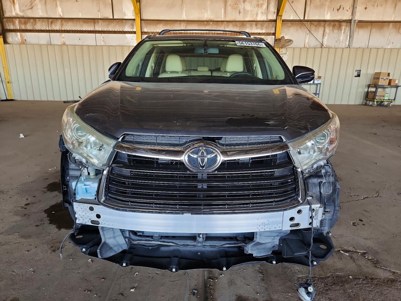 2015 Toyota Highlander Xle Gray vin: 5TDKKRFH2FS104046