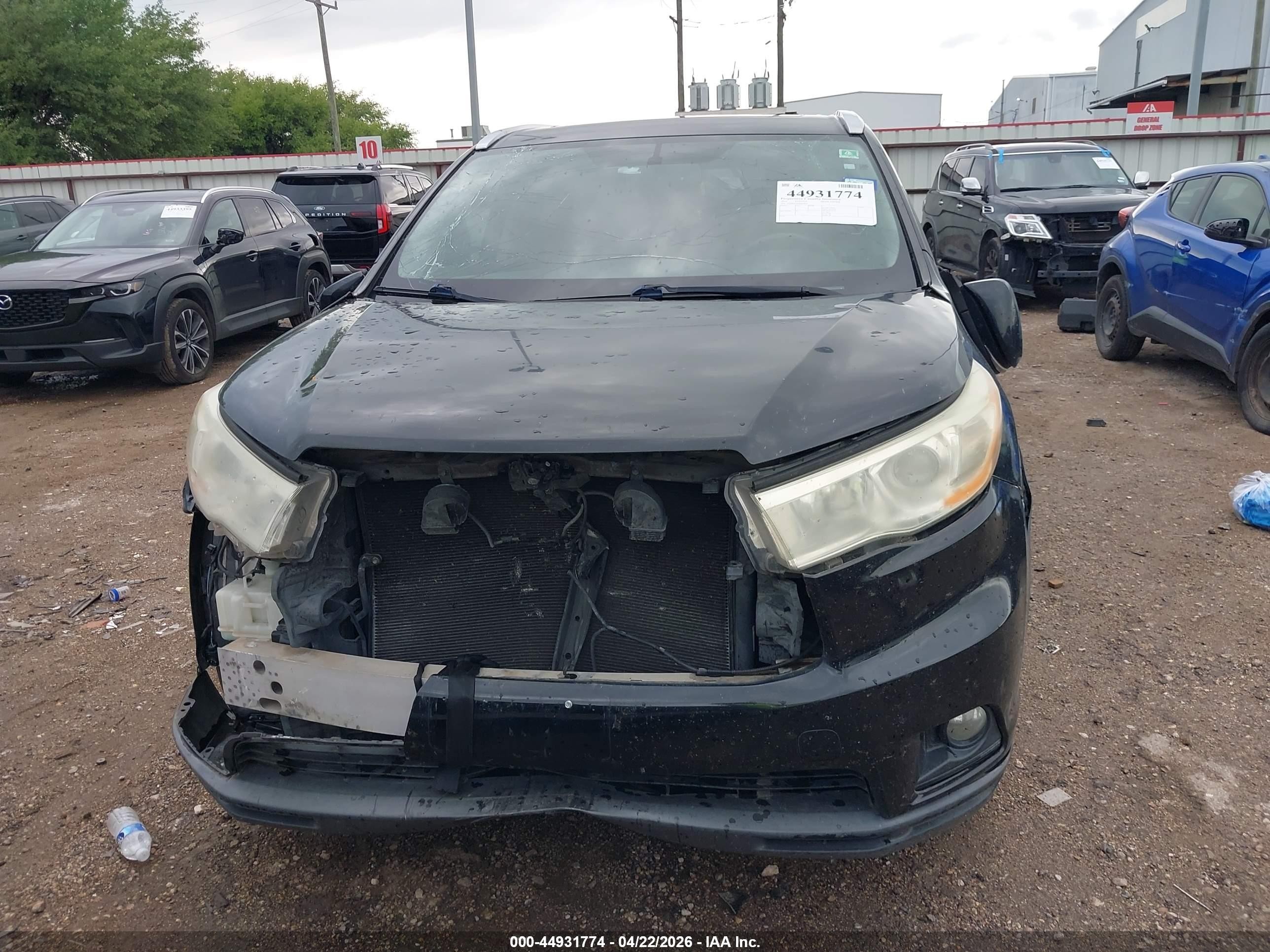 2014 Toyota Highlander Xle V6 Black vin: 5TDKKRFH3ES016072