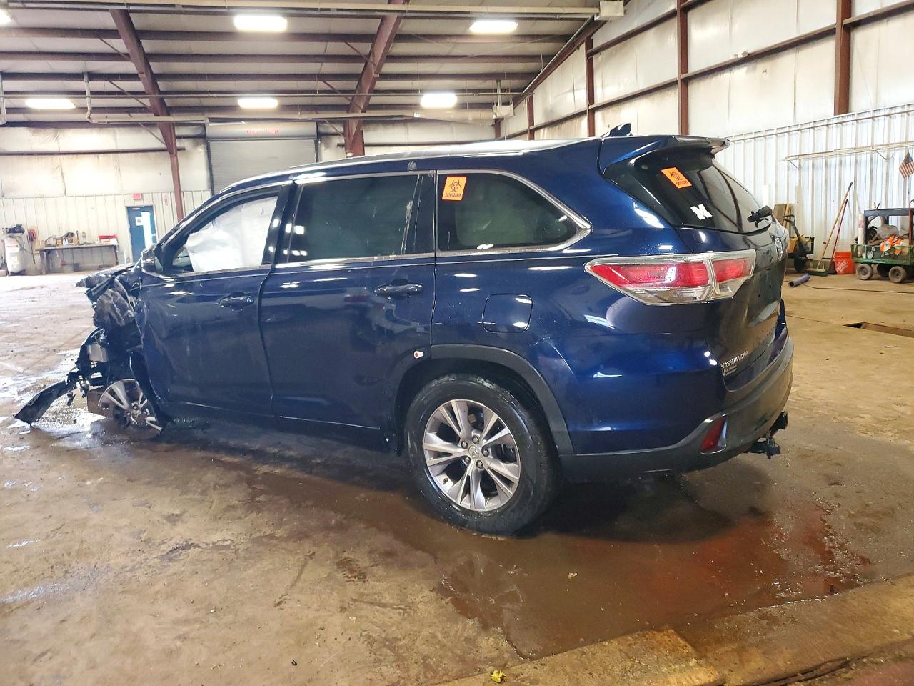 2015 Toyota Highlander Xle Blue vin: 5TDKKRFH3FS072529