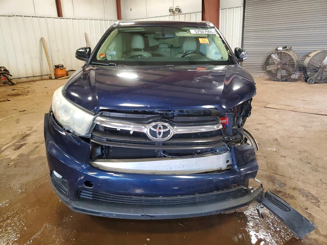 2015 Toyota Highlander Xle Blue vin: 5TDKKRFH3FS072529