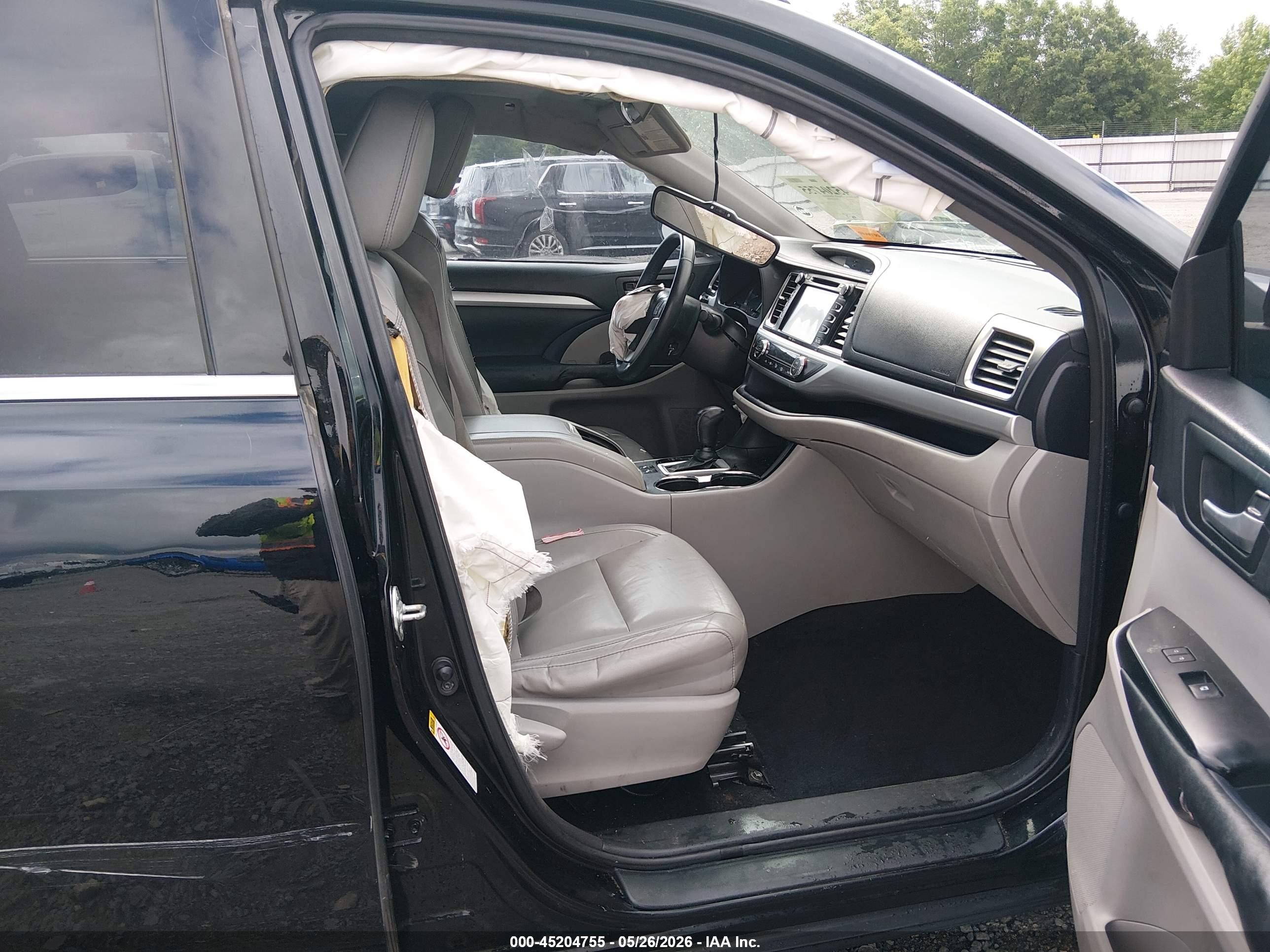2015 Toyota Highlander Xle V6 Black vin: 5TDKKRFH3FS076189