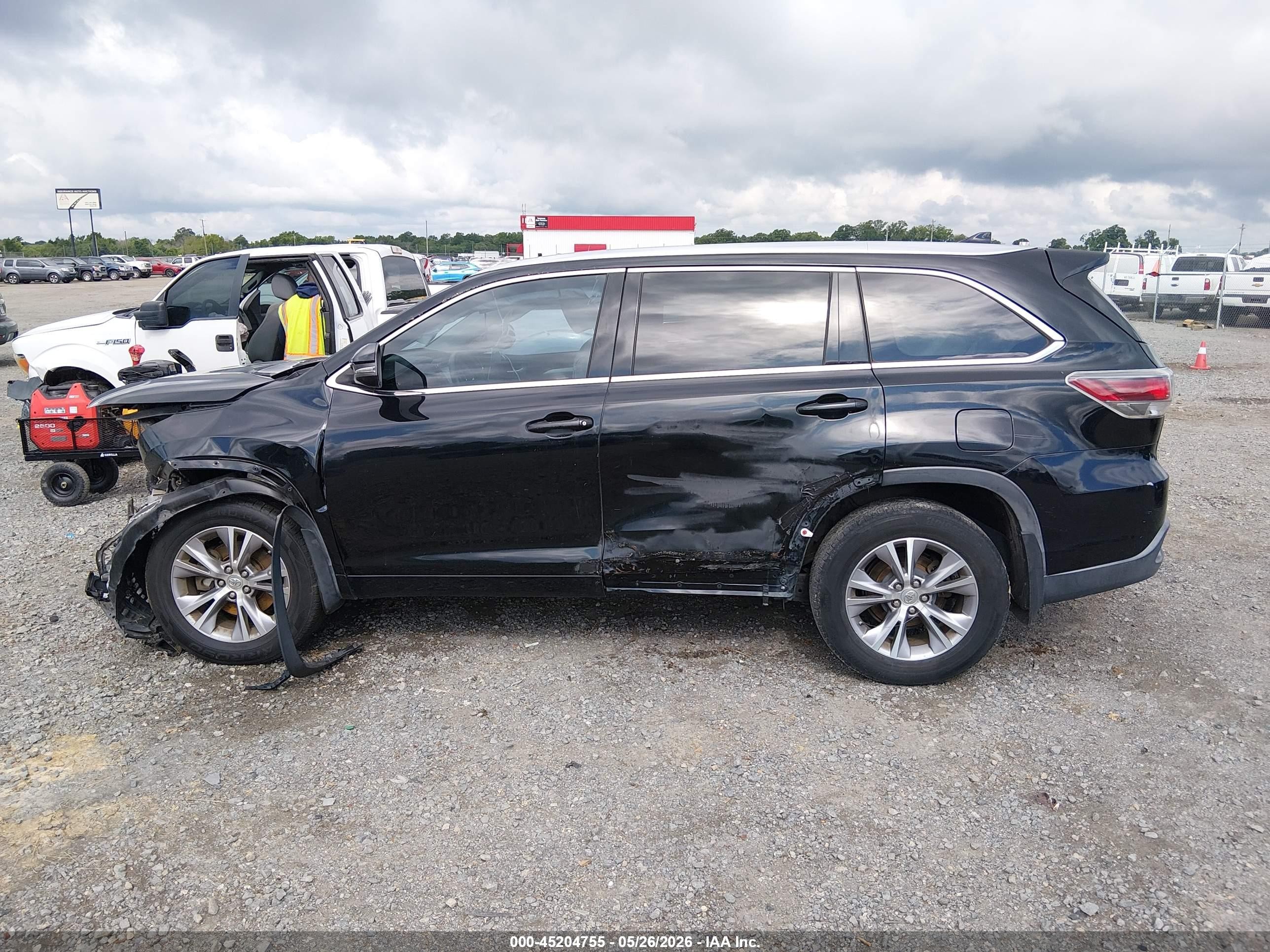 2015 Toyota Highlander Xle V6 Black vin: 5TDKKRFH3FS076189
