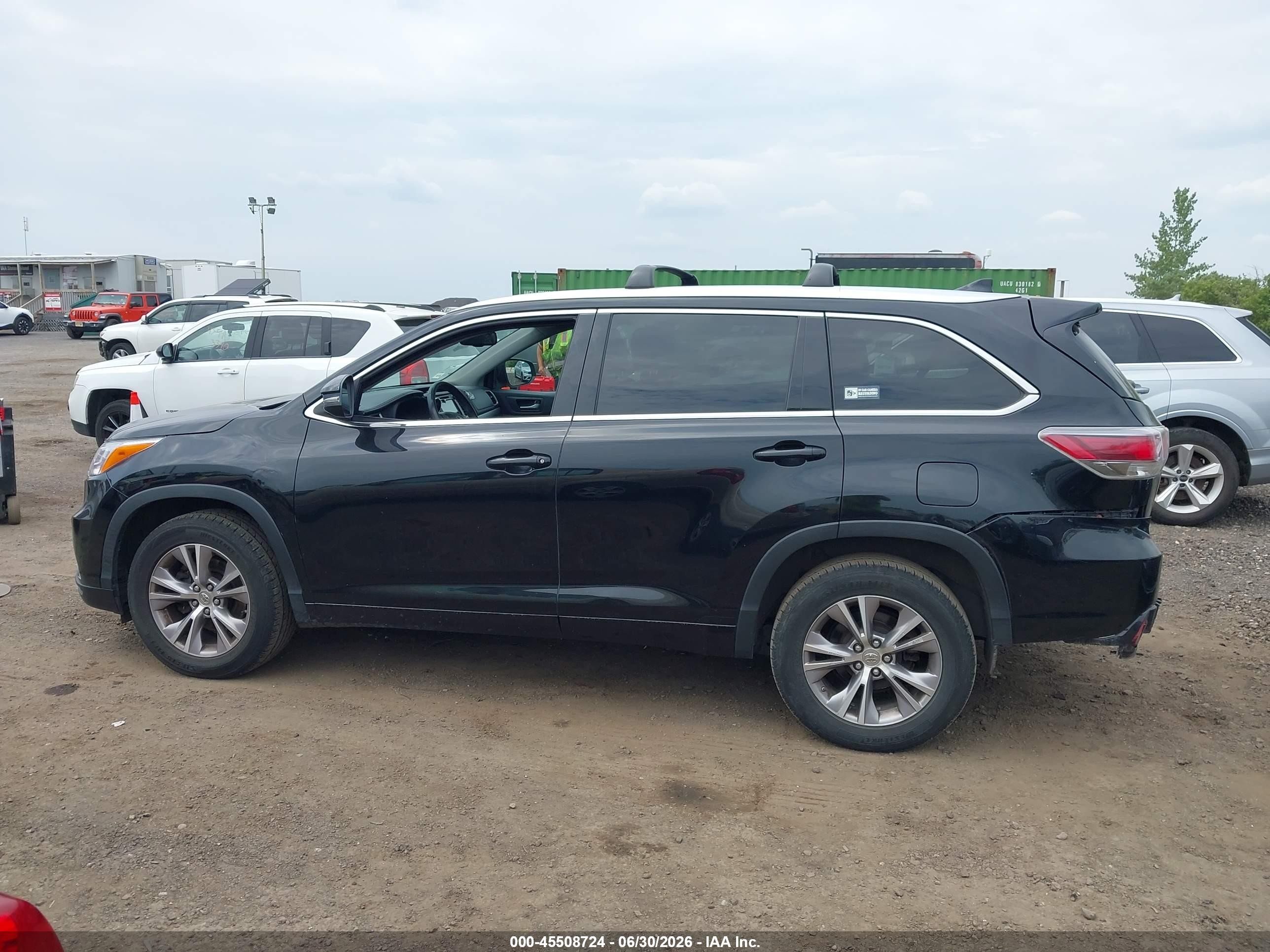 2015 Toyota Highlander Xle V6 Black vin: 5TDKKRFH3FS086625