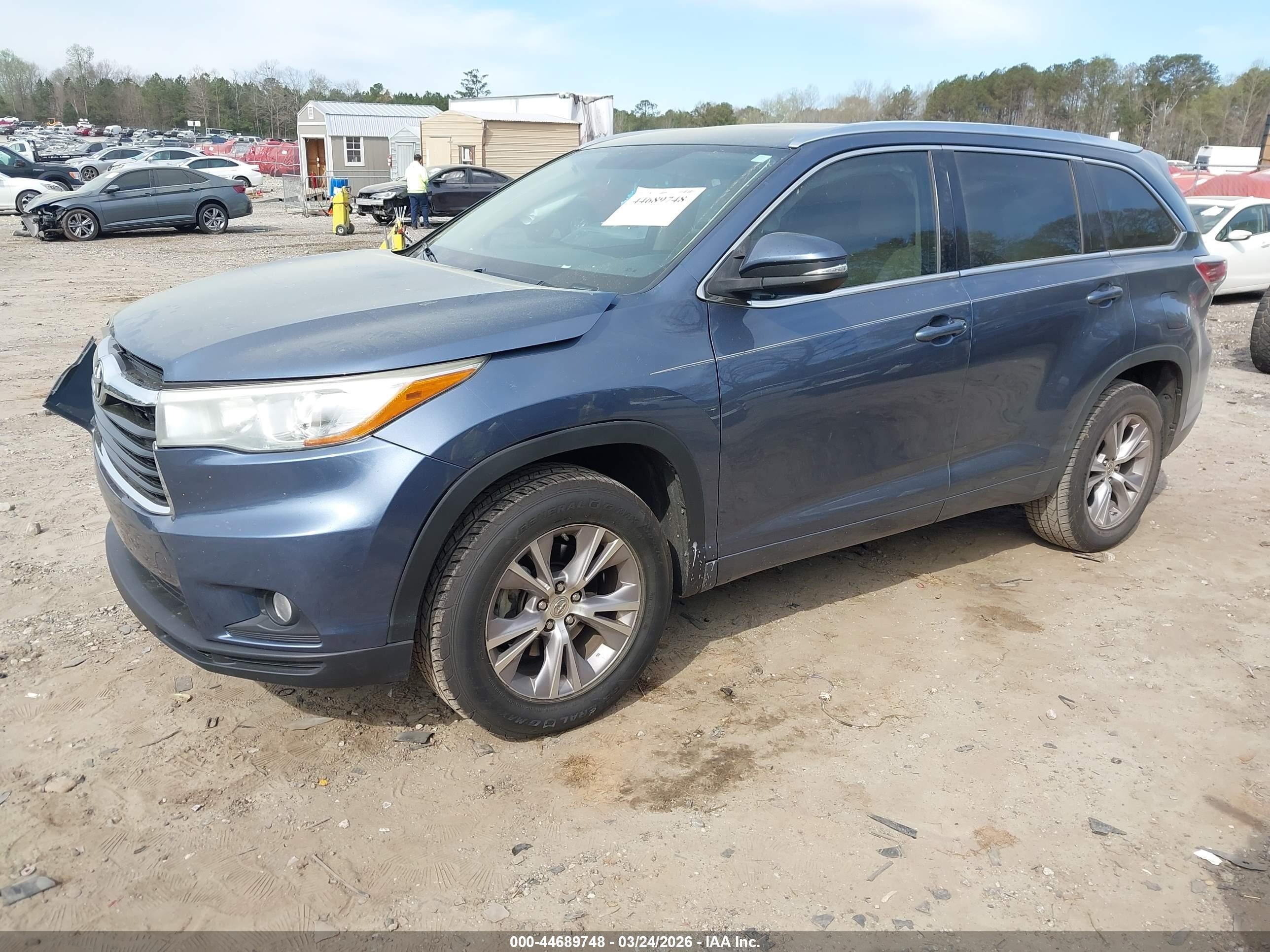 2015 Toyota Highlander Xle V6 Black vin: 5TDKKRFH3FS087970