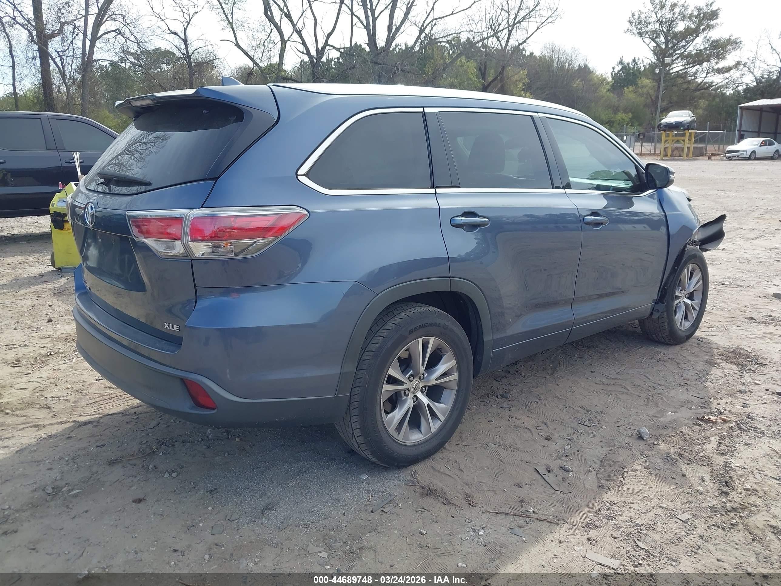 2015 Toyota Highlander Xle V6 Black vin: 5TDKKRFH3FS087970