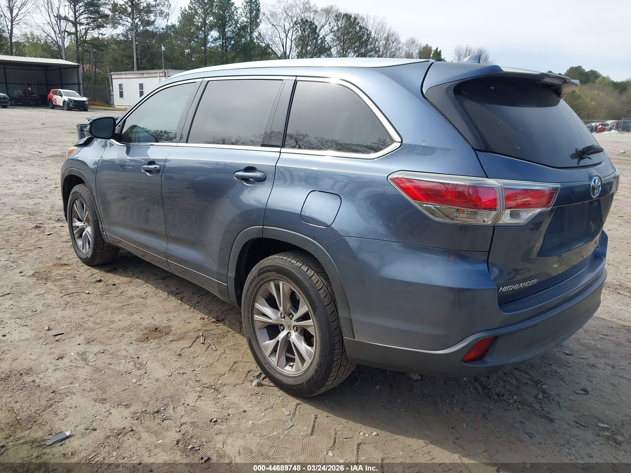 2015 Toyota Highlander Xle V6 Black vin: 5TDKKRFH3FS087970