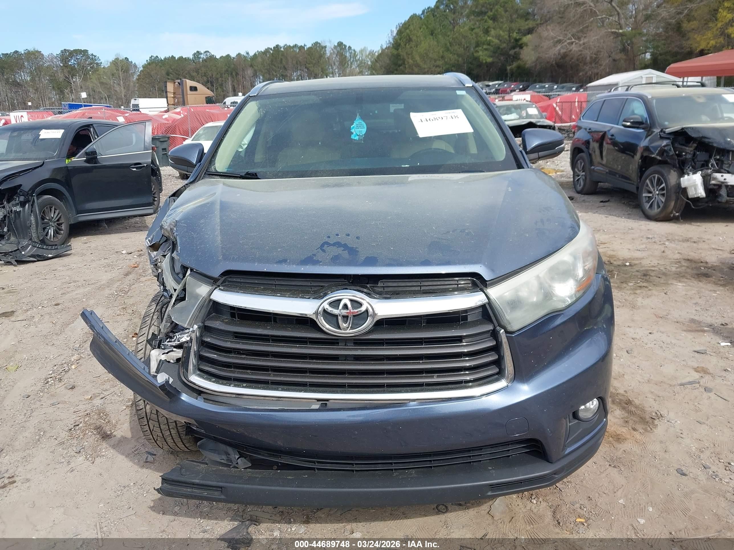 2015 Toyota Highlander Xle V6 Black vin: 5TDKKRFH3FS087970