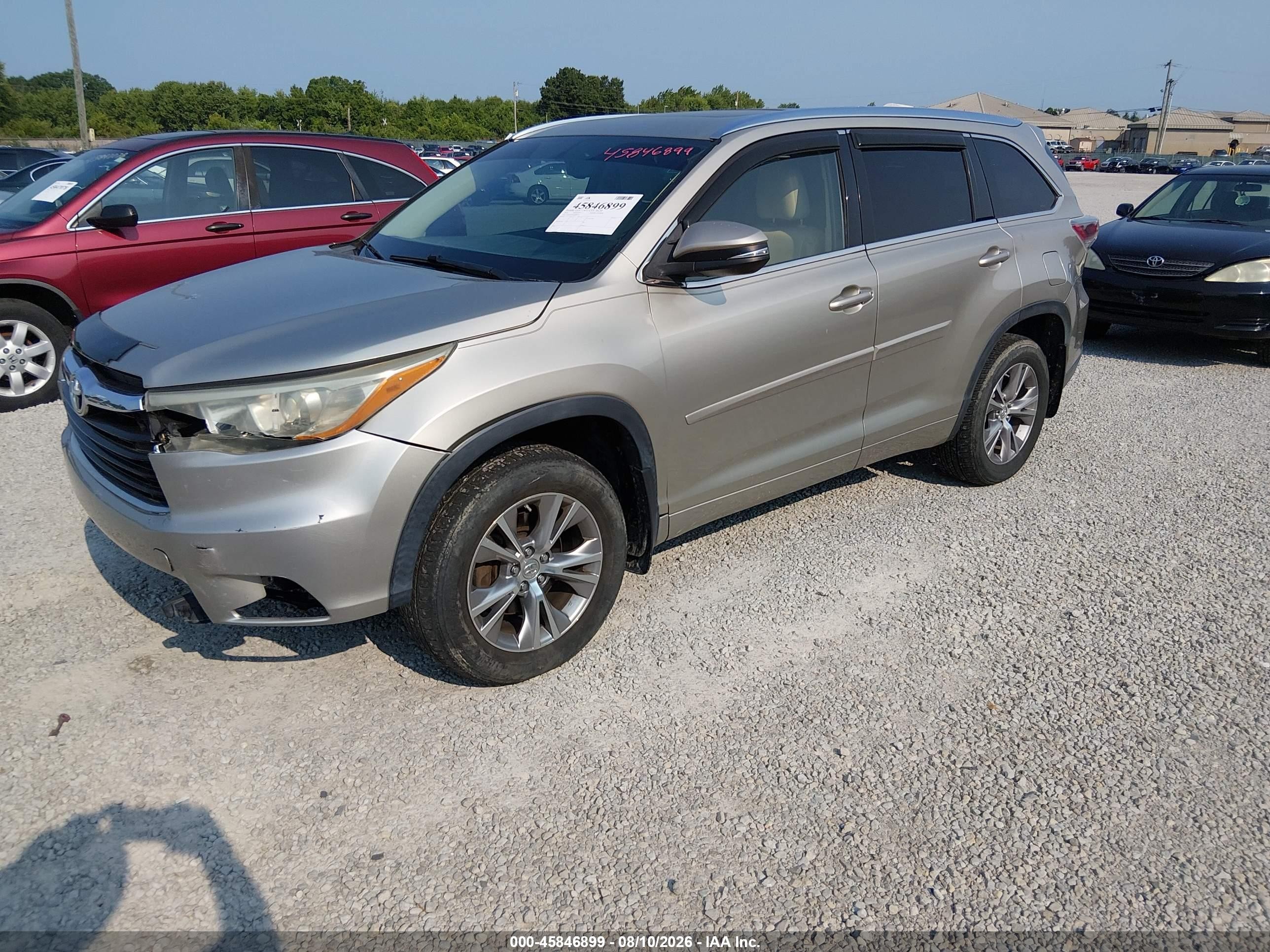 2014 Toyota Highlander Xle V6 Tan vin: 5TDKKRFH4ES005419