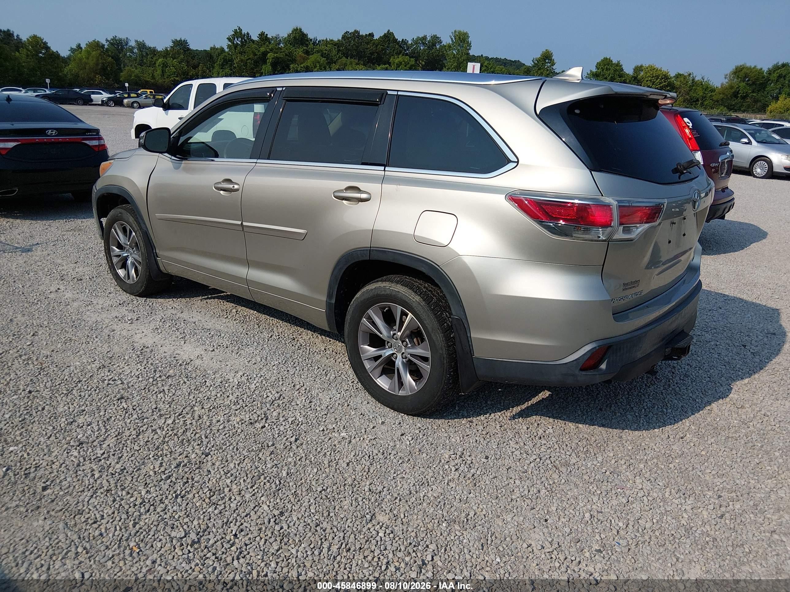 2014 Toyota Highlander Xle V6 Tan vin: 5TDKKRFH4ES005419