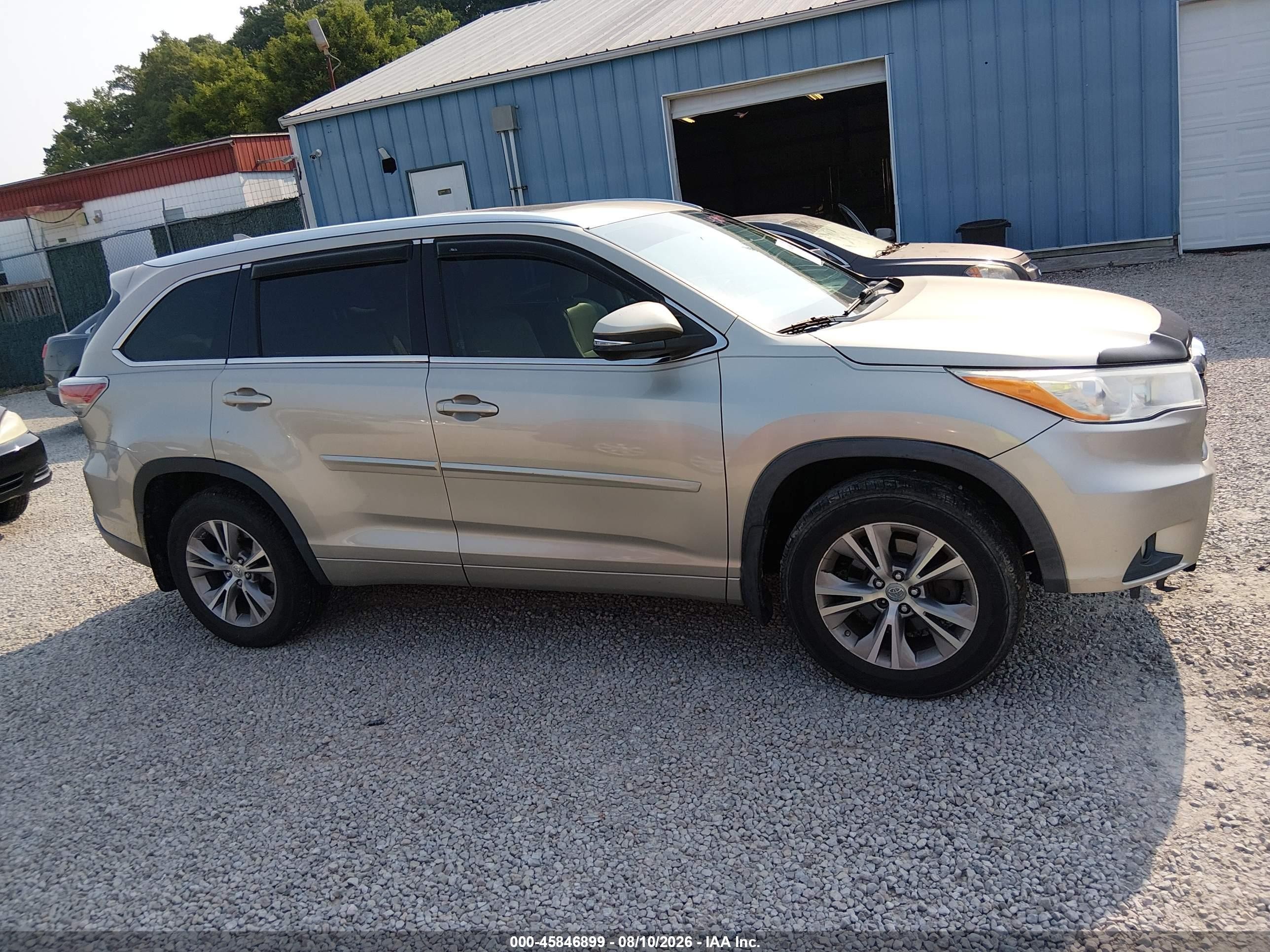 2014 Toyota Highlander Xle V6 Tan vin: 5TDKKRFH4ES005419