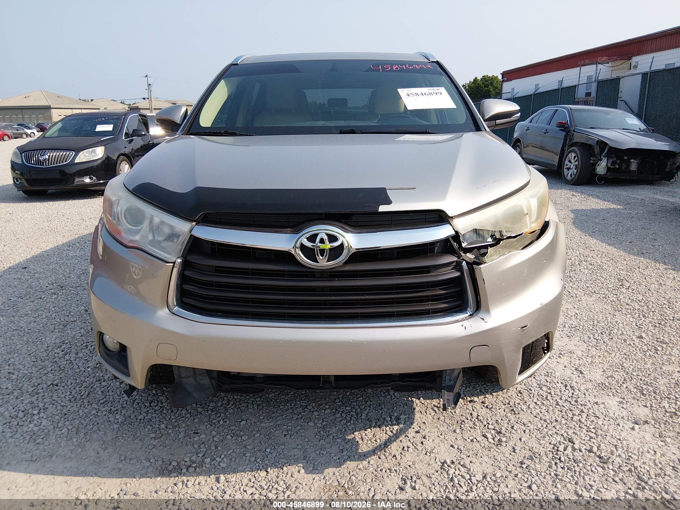 2014 Toyota Highlander Xle V6 Tan vin: 5TDKKRFH4ES005419