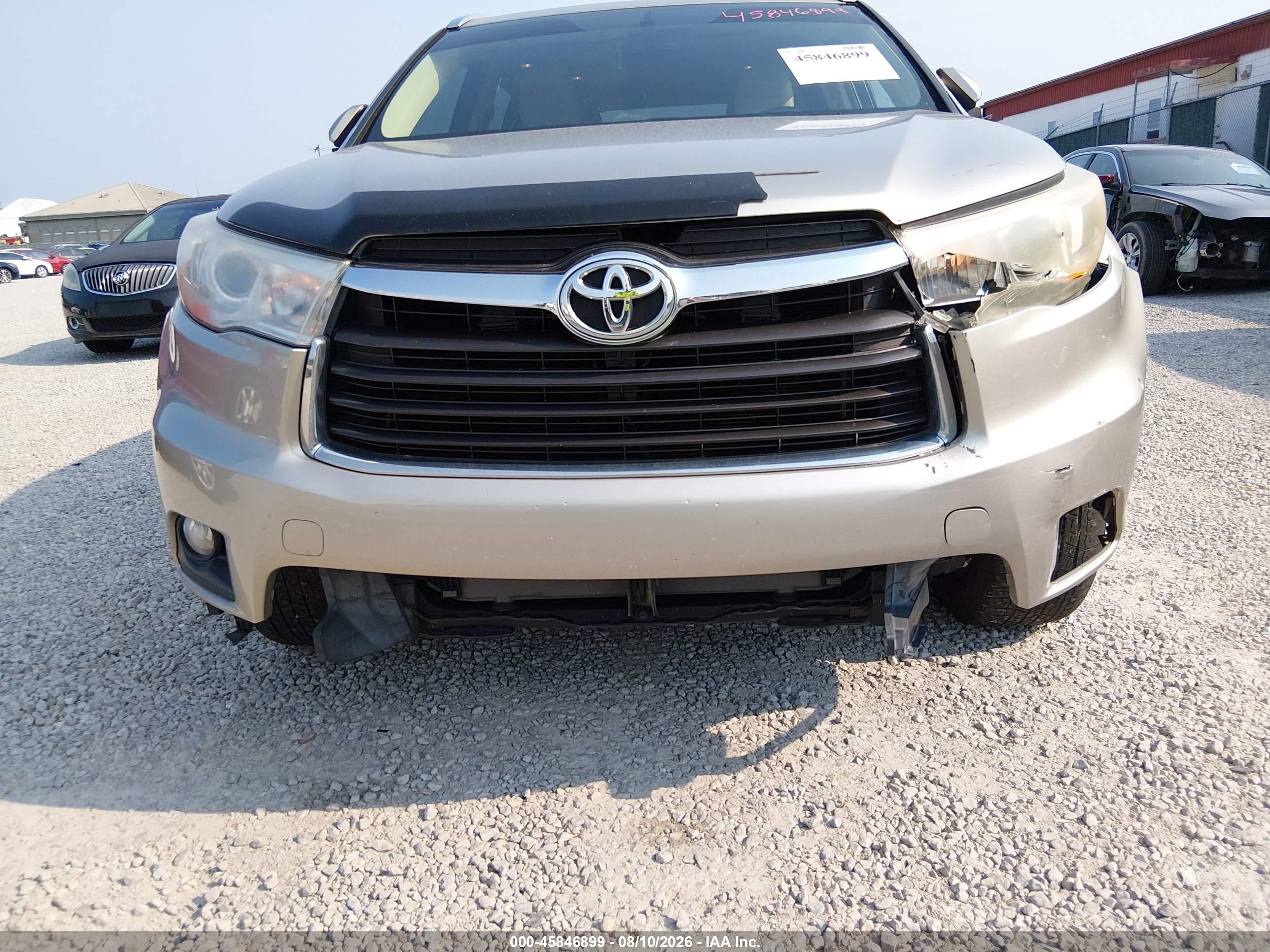 2014 Toyota Highlander Xle V6 Tan vin: 5TDKKRFH4ES005419