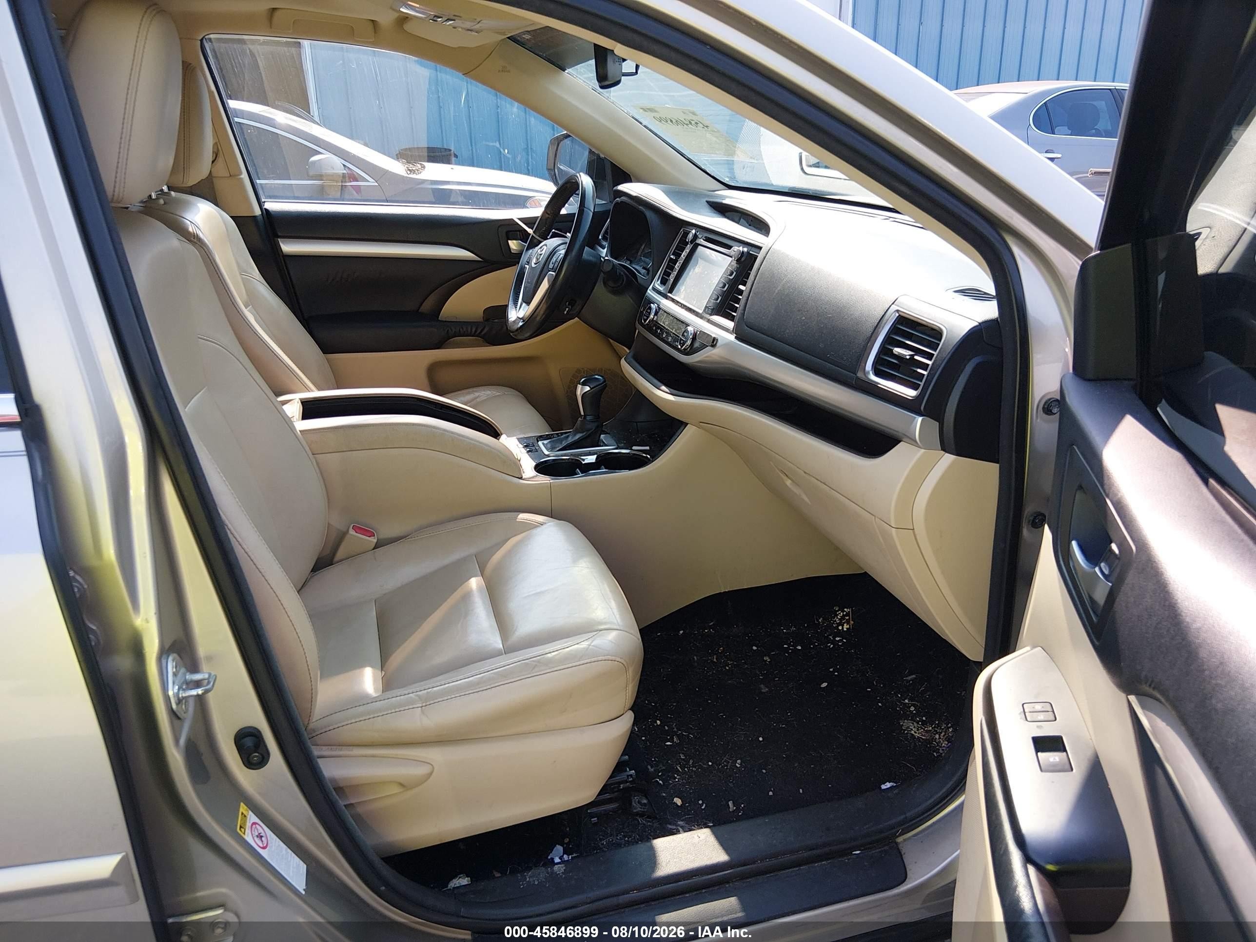 2014 Toyota Highlander Xle V6 Tan vin: 5TDKKRFH4ES005419