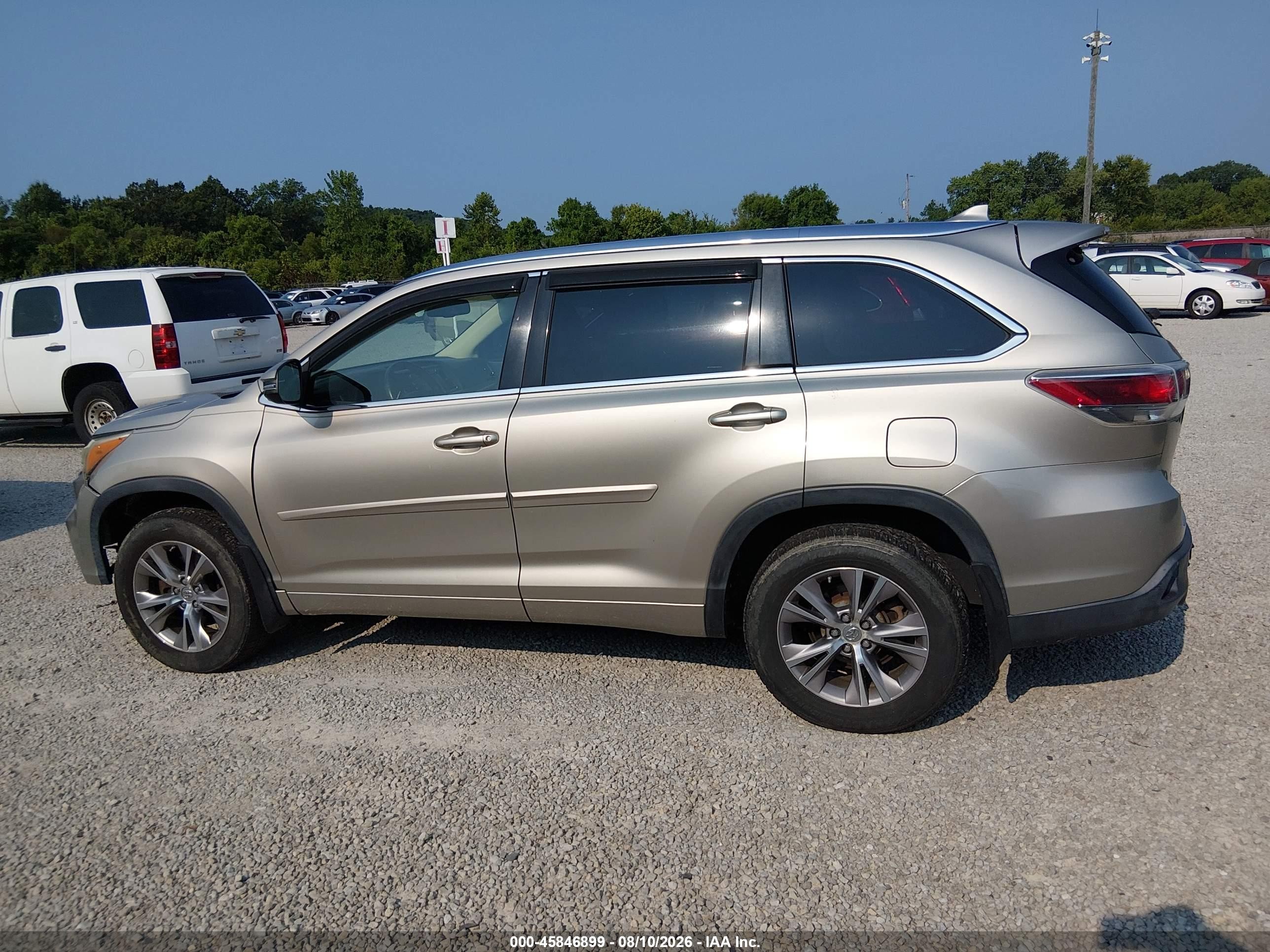 2014 Toyota Highlander Xle V6 Tan vin: 5TDKKRFH4ES005419