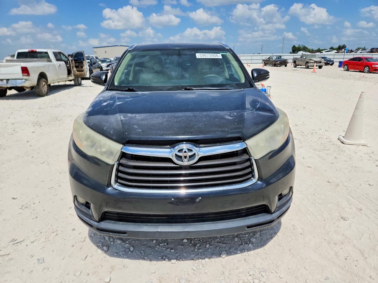 2014 Toyota Highlander Xle Black vin: 5TDKKRFH4ES035018
