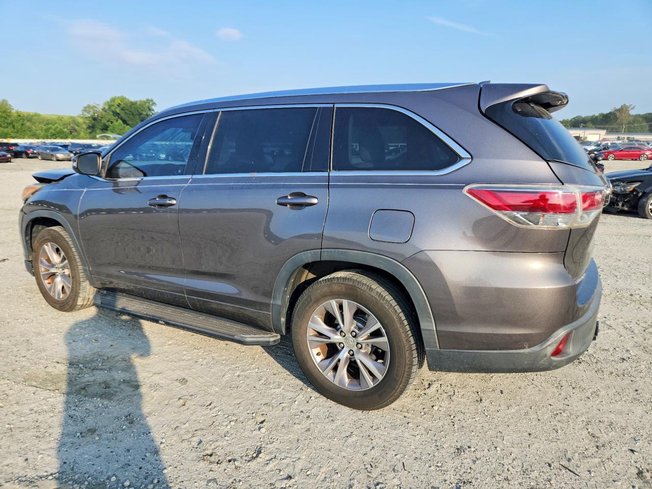 2015 Toyota Highlander Xle Серый vin: 5TDKKRFH4FS049776