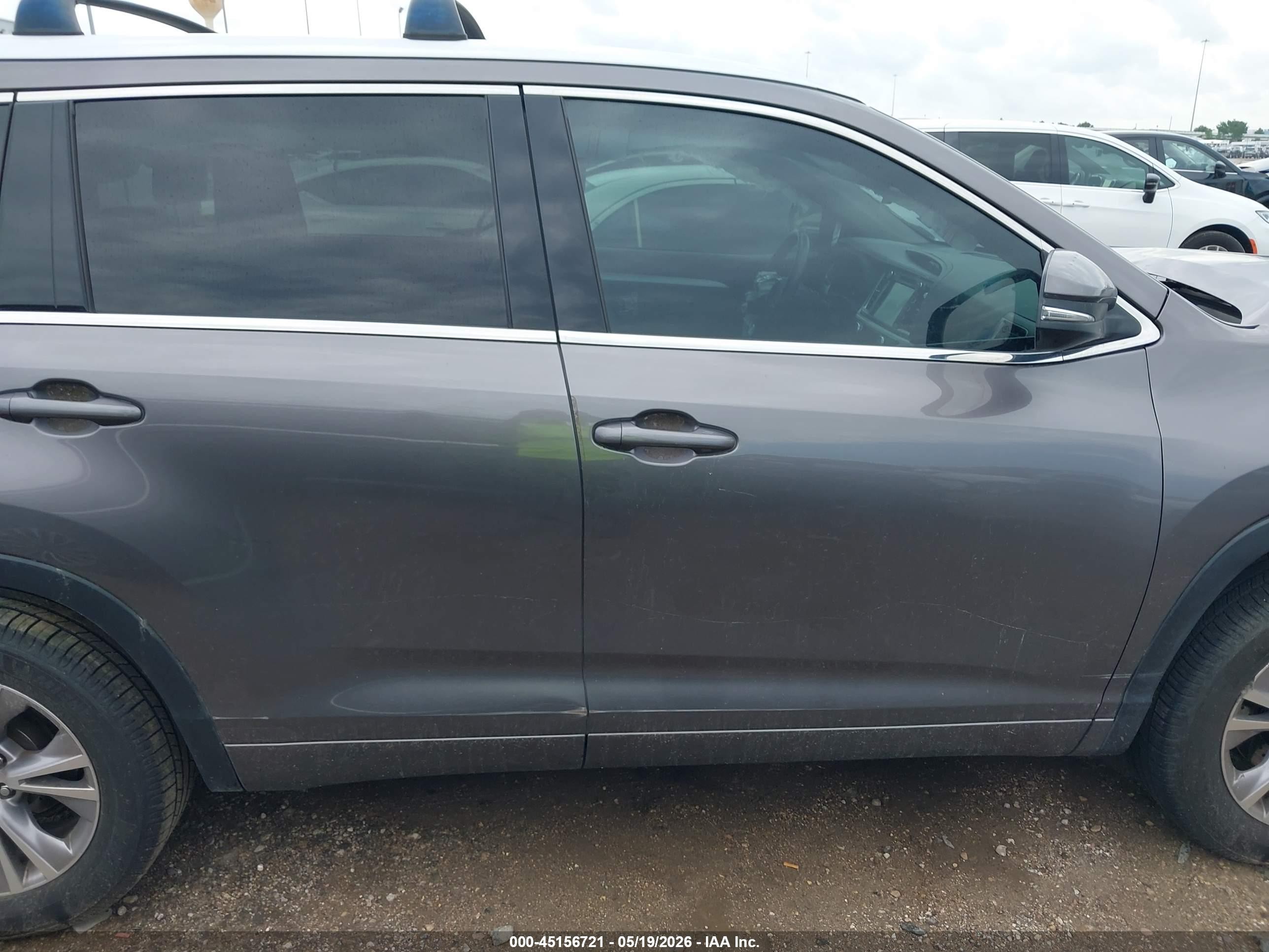 2015 Toyota Highlander Xle V6 Серый vin: 5TDKKRFH4FS112584