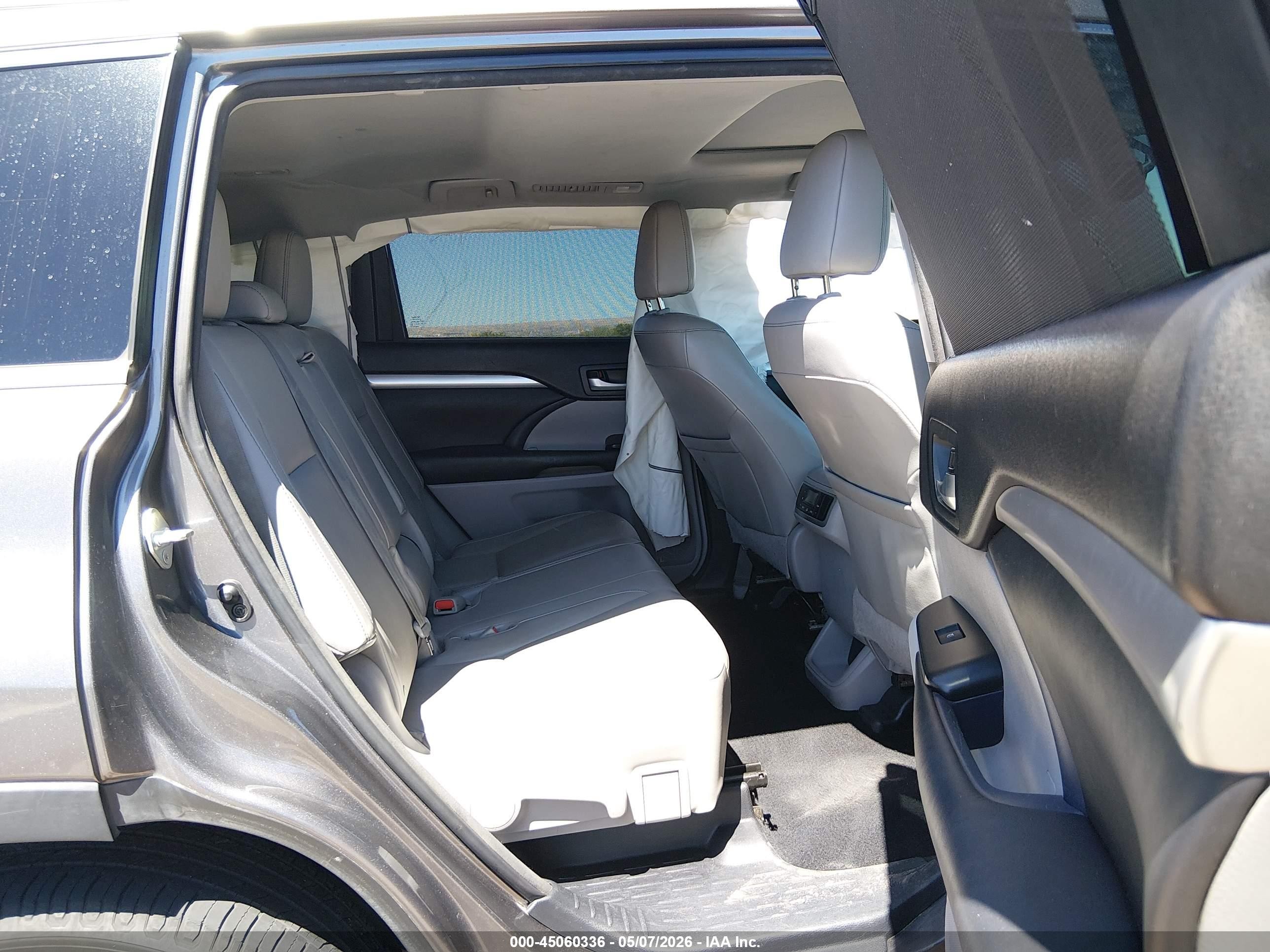 2015 Toyota Highlander Xle V6 Gray vin: 5TDKKRFH5FS063699