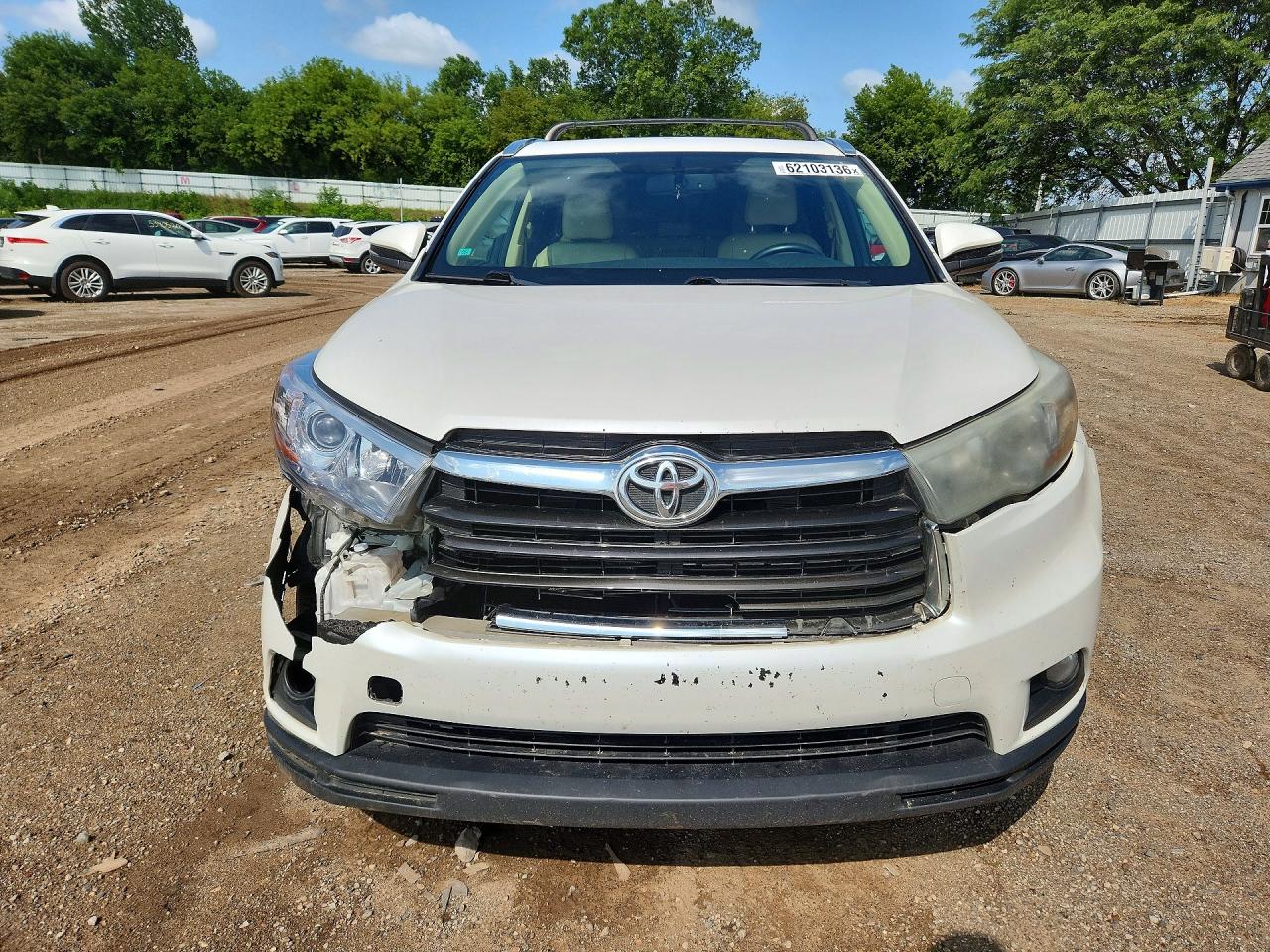 2015 Toyota Highlander Xle White vin: 5TDKKRFH5FS085217