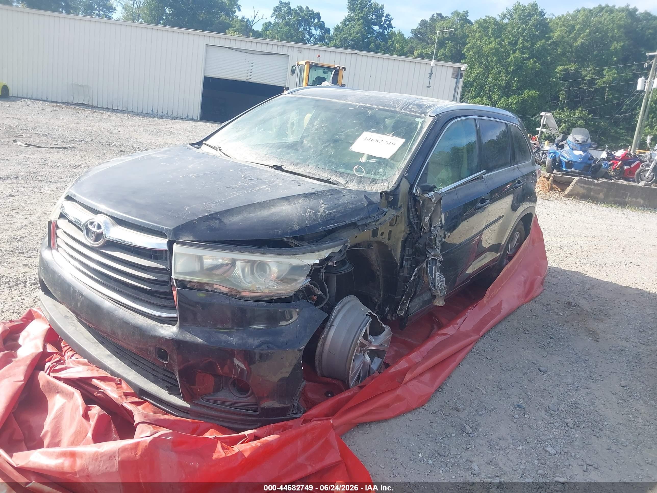 2015 Toyota Highlander Xle V6 Black vin: 5TDKKRFH5FS091194