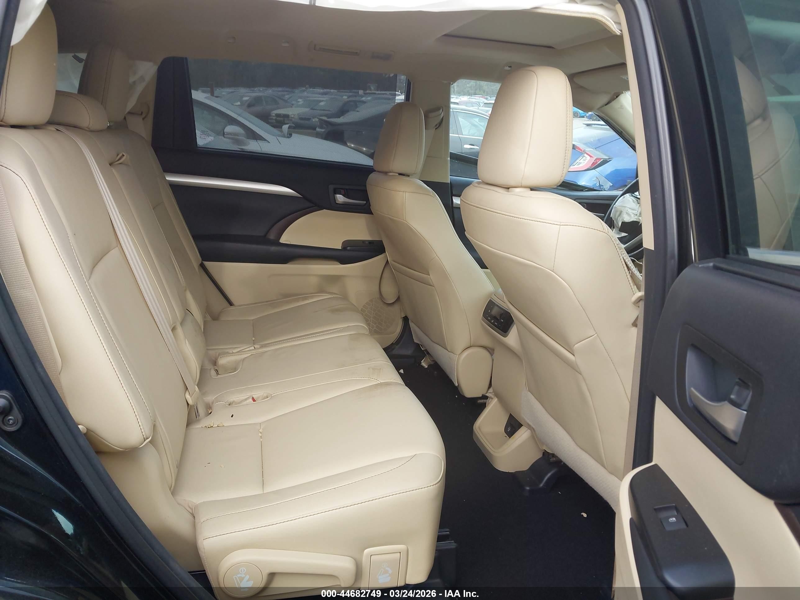 2015 Toyota Highlander Xle V6 Black vin: 5TDKKRFH5FS091194