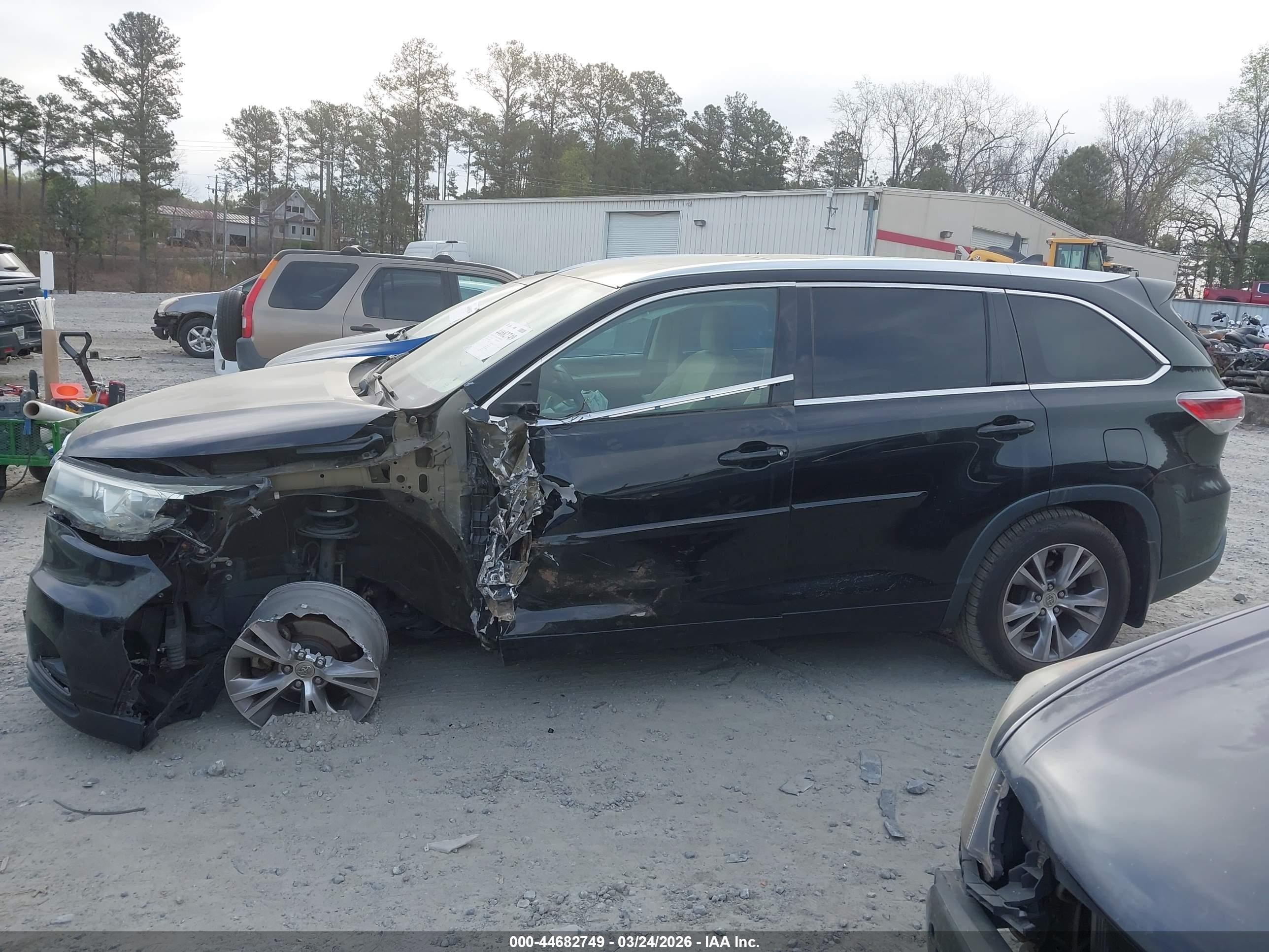 2015 Toyota Highlander Xle V6 Black vin: 5TDKKRFH5FS091194