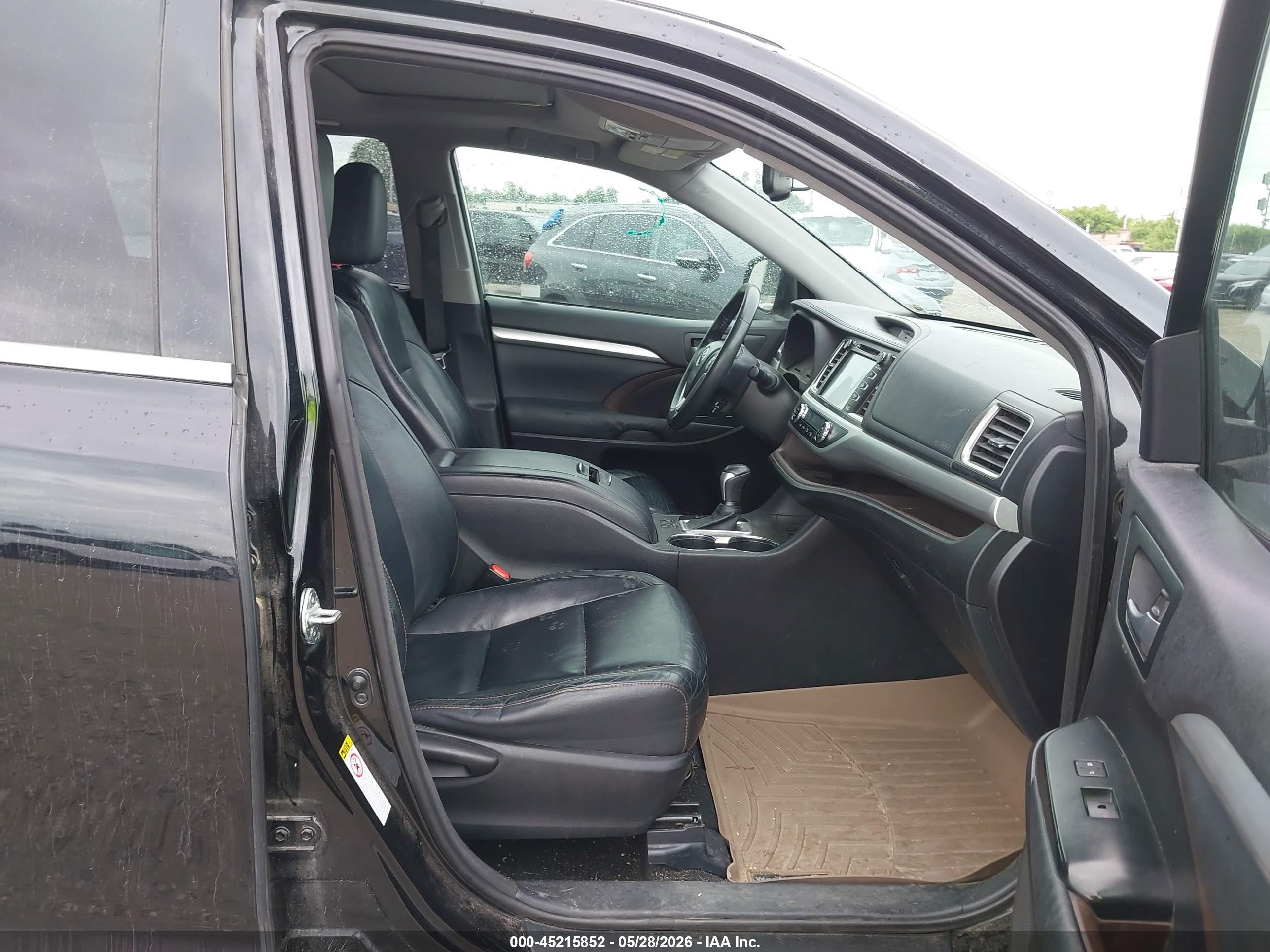 2014 Toyota Highlander Xle V6 Black vin: 5TDKKRFH6ES016678