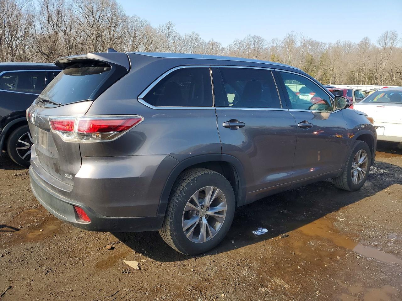2015 Toyota Highlander Xle Серый vin: 5TDKKRFH6FS042523