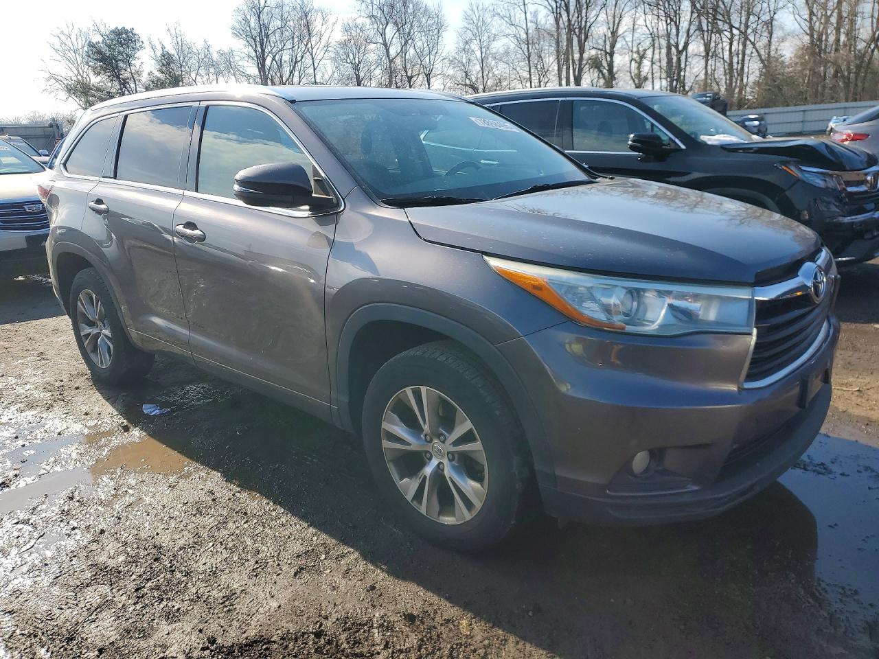 2015 Toyota Highlander Xle Серый vin: 5TDKKRFH6FS042523