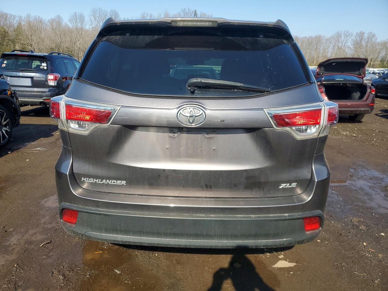 2015 Toyota Highlander Xle Серый vin: 5TDKKRFH6FS042523