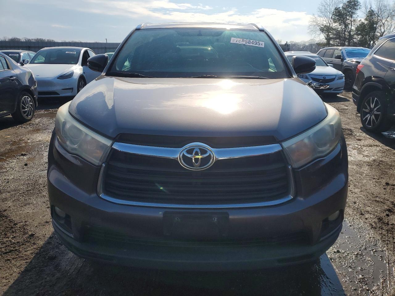 2015 Toyota Highlander Xle Серый vin: 5TDKKRFH6FS042523