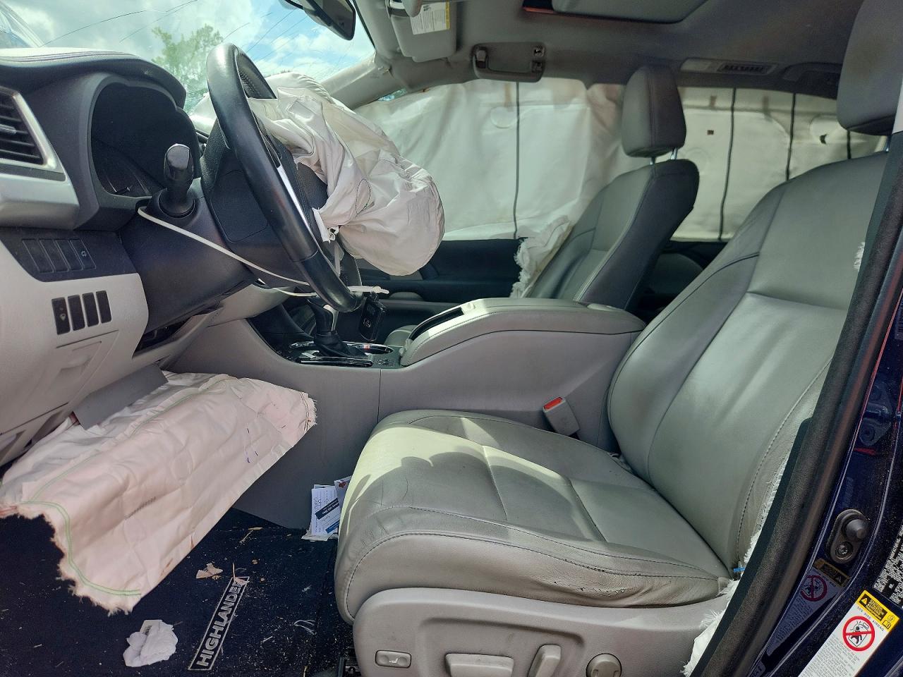2015 Toyota Highlander Xle Blue vin: 5TDKKRFH6FS069768
