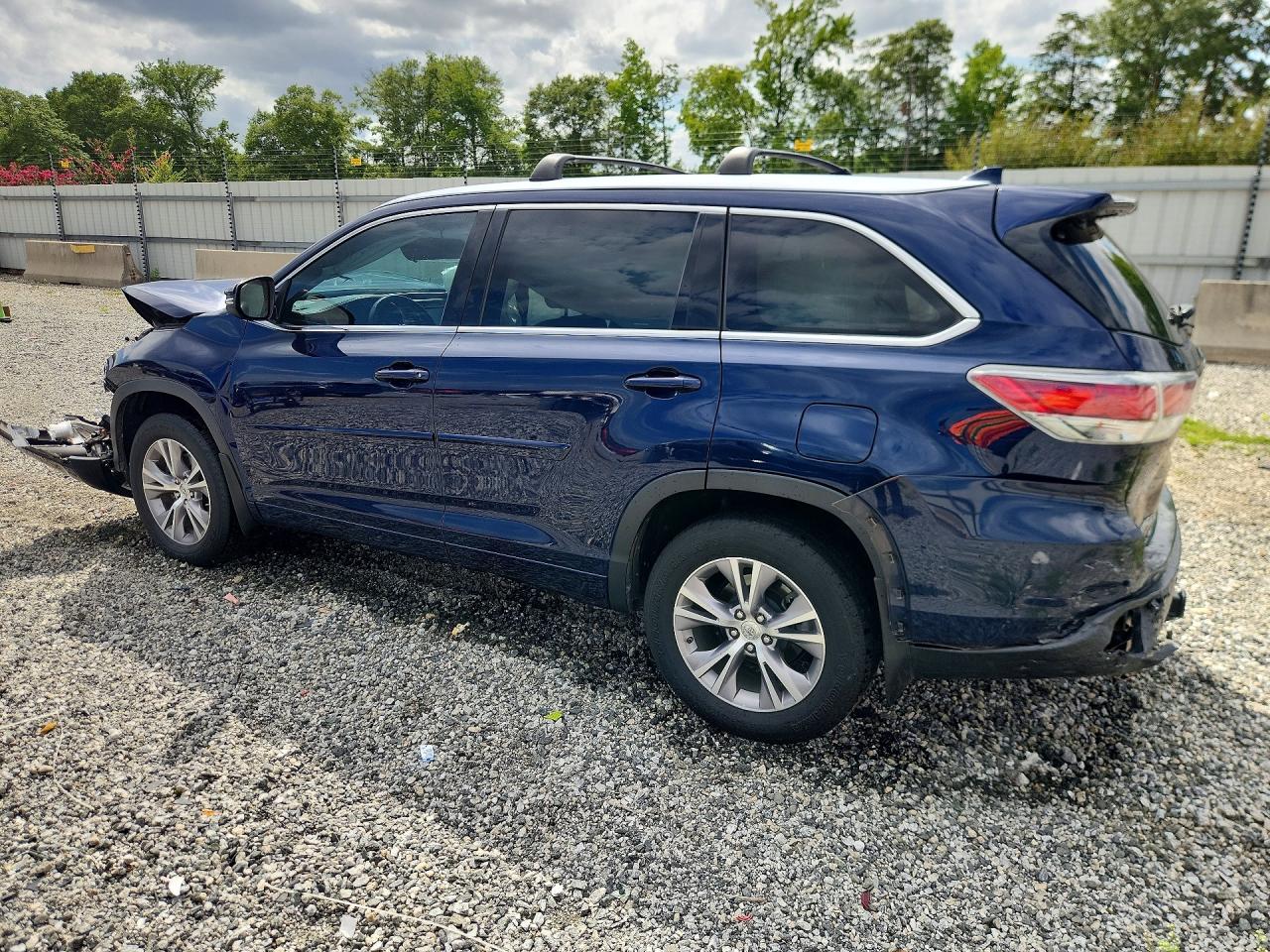 2015 Toyota Highlander Xle Blue vin: 5TDKKRFH6FS069768