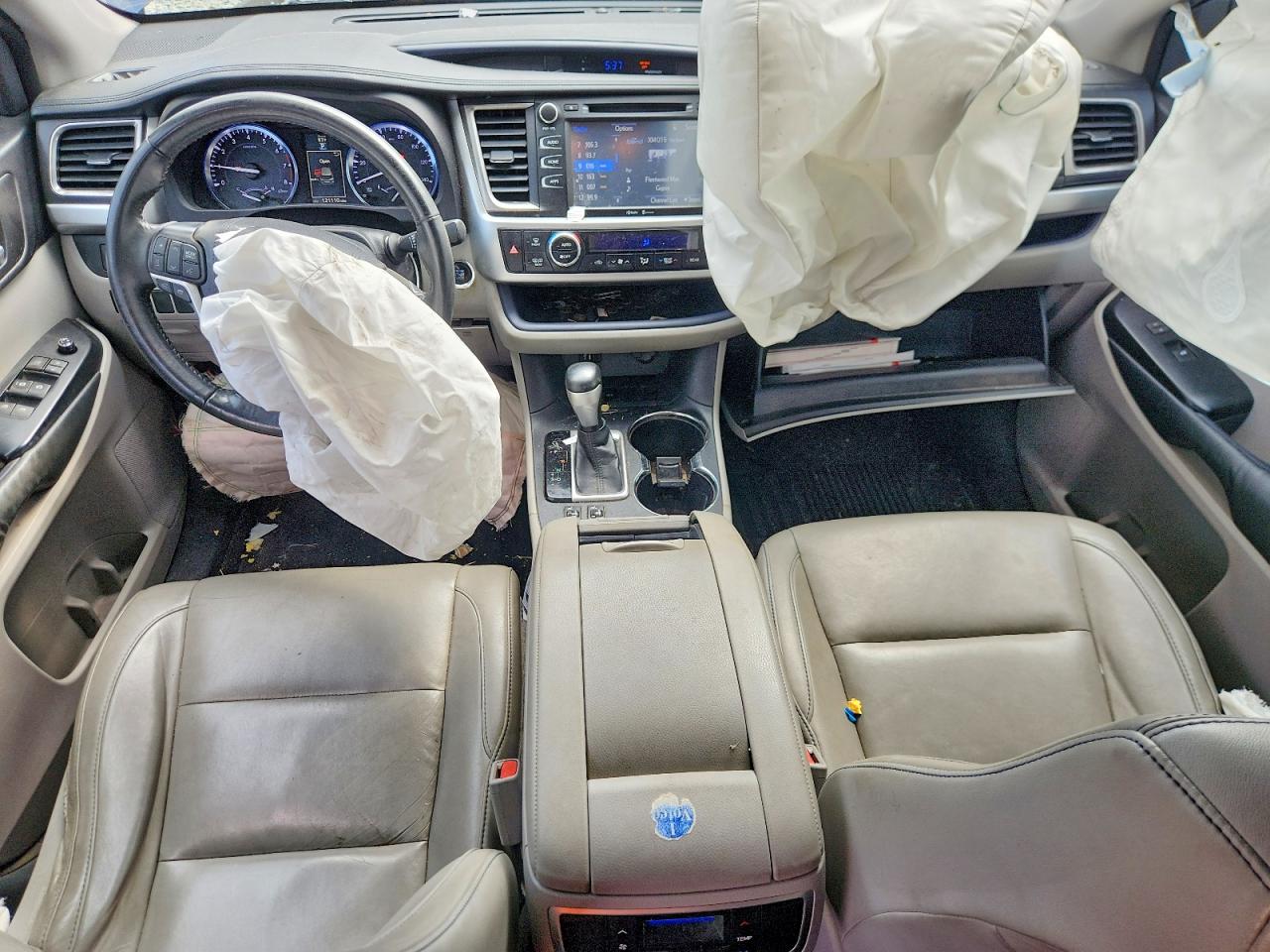 2015 Toyota Highlander Xle Blue vin: 5TDKKRFH6FS069768