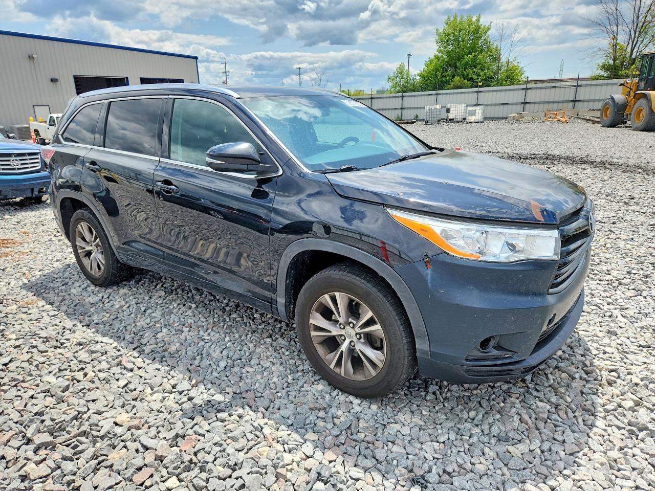 2015 Toyota Highlander Xle Black vin: 5TDKKRFH6FS090958