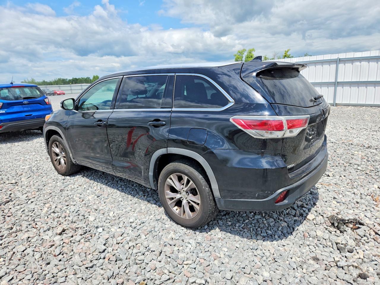 2015 Toyota Highlander Xle Black vin: 5TDKKRFH6FS090958