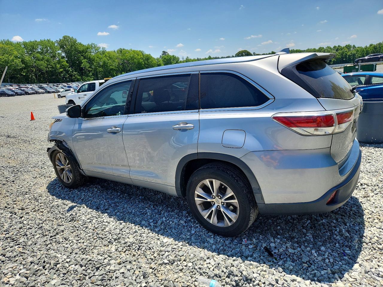 2015 Toyota Highlander Xle Gray vin: 5TDKKRFH6FS091852