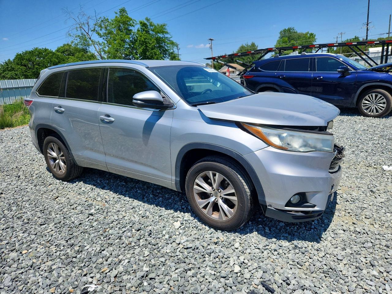2015 Toyota Highlander Xle Gray vin: 5TDKKRFH6FS091852