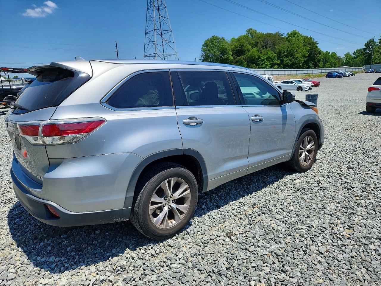 2015 Toyota Highlander Xle Gray vin: 5TDKKRFH6FS091852