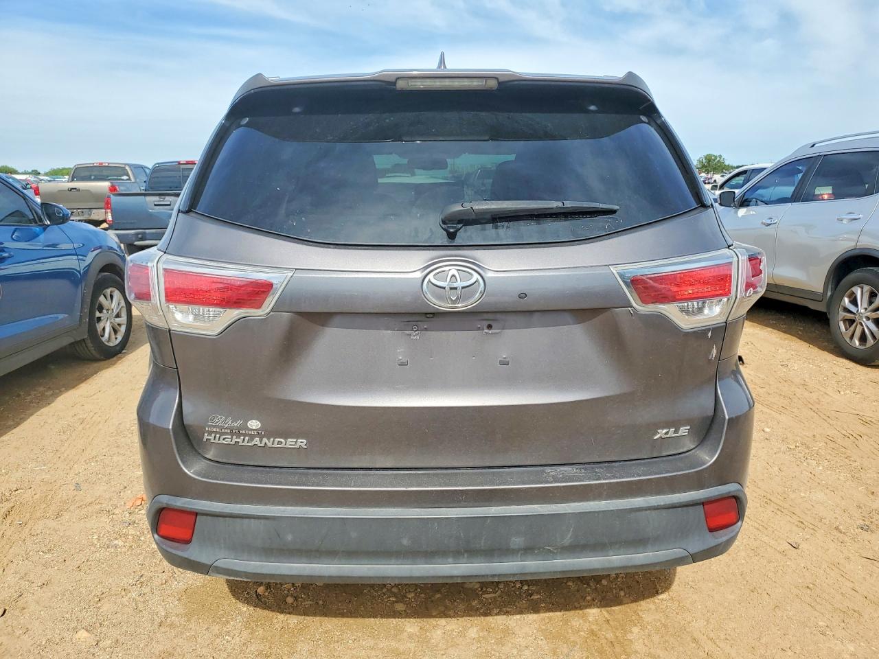 2015 Toyota Highlander Xle Gray vin: 5TDKKRFH6FS099613