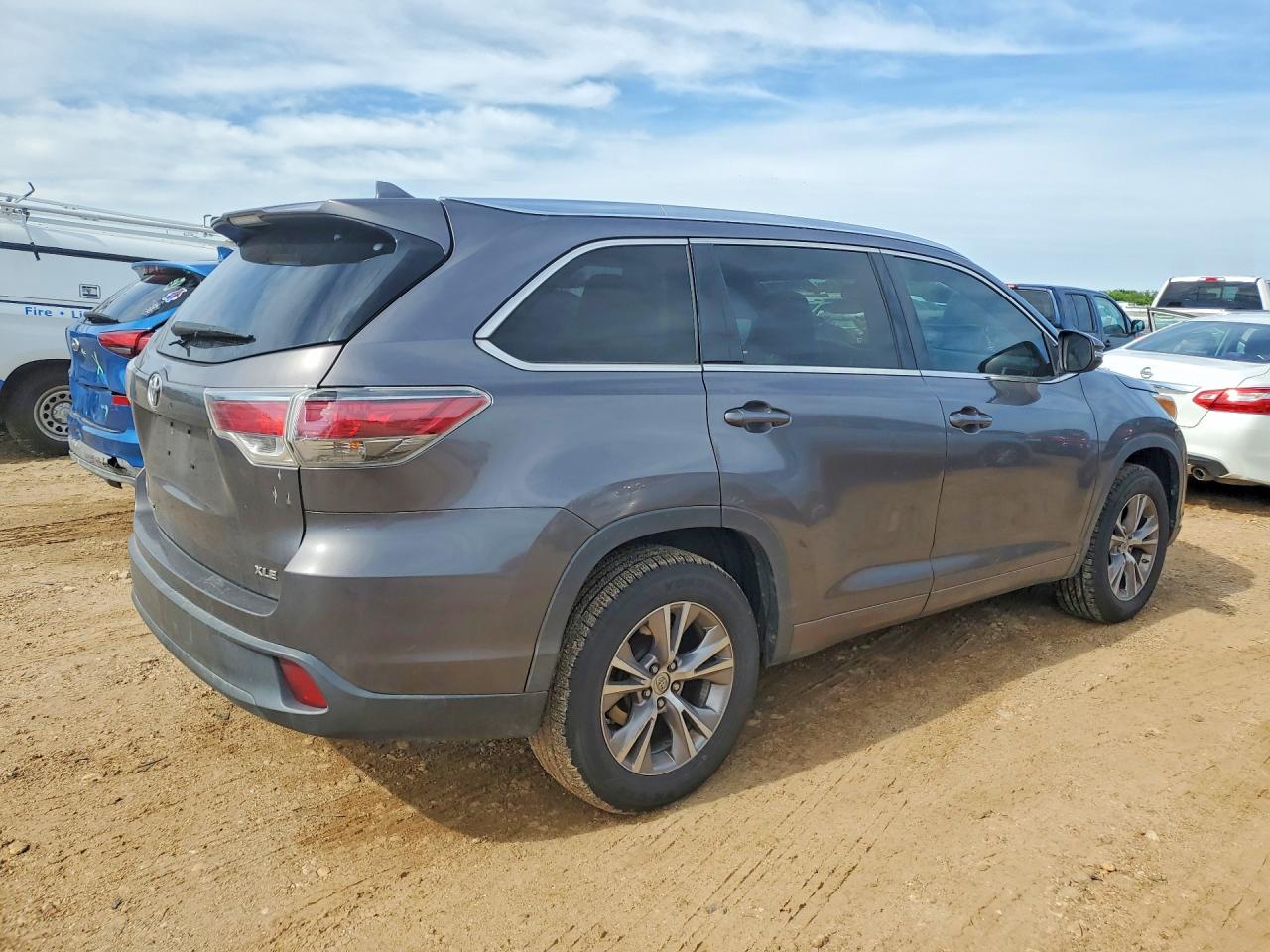 2015 Toyota Highlander Xle Gray vin: 5TDKKRFH6FS099613