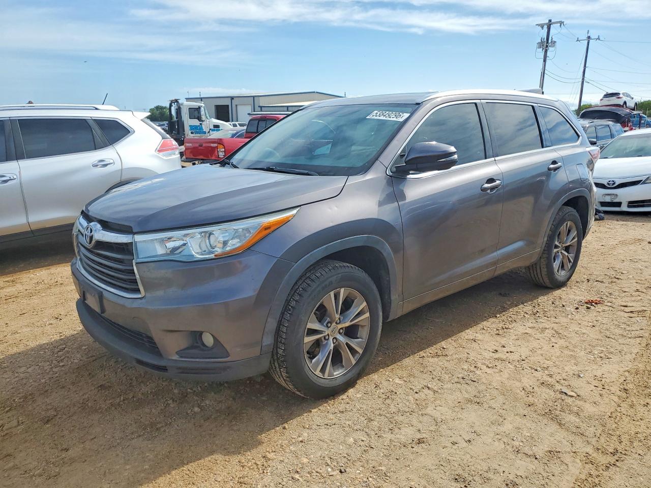 2015 Toyota Highlander Xle Gray vin: 5TDKKRFH6FS099613