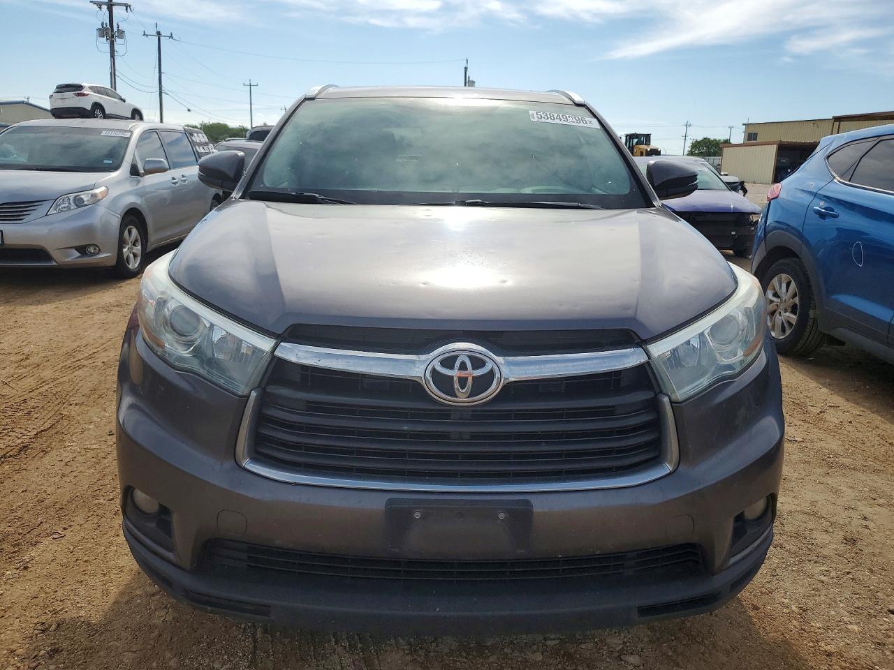 2015 Toyota Highlander Xle Gray vin: 5TDKKRFH6FS099613