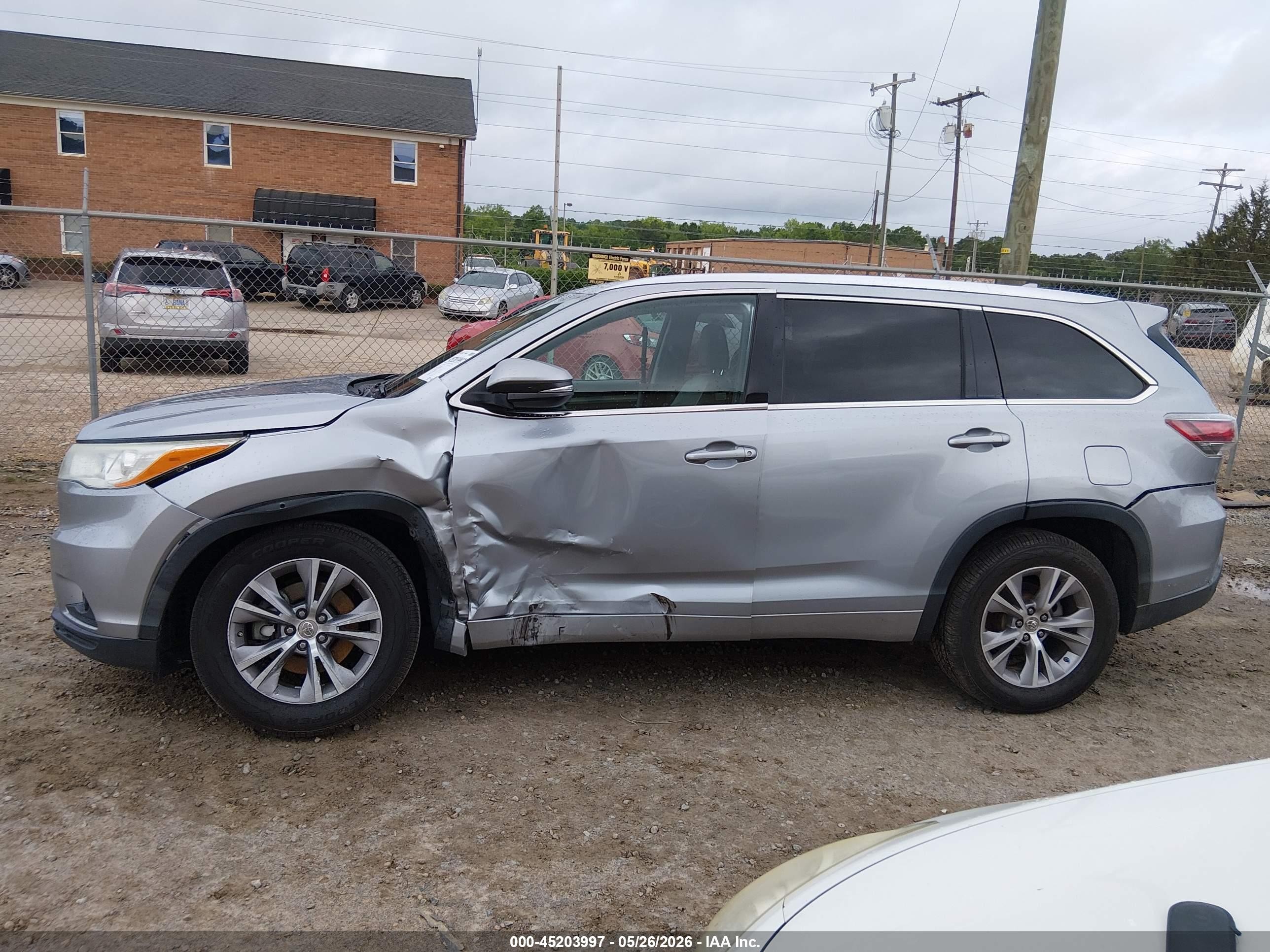2014 Toyota Highlander Xle V6 Blue vin: 5TDKKRFH7ES025180