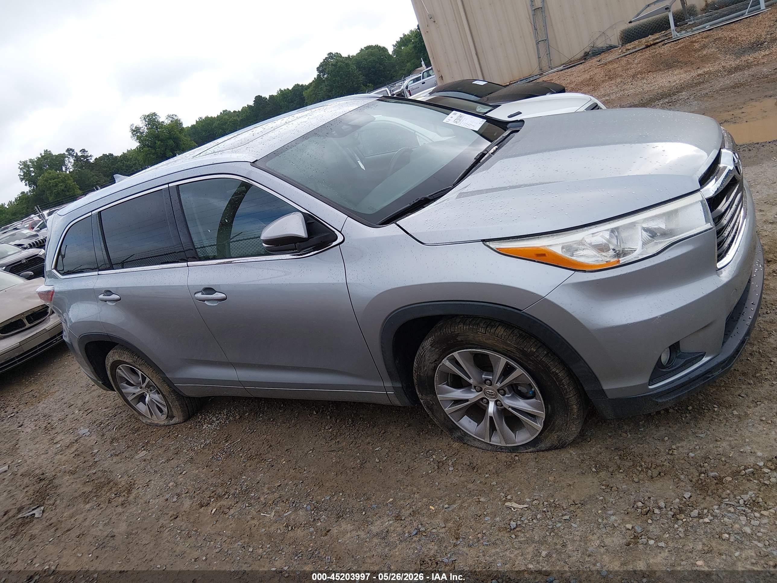 2014 Toyota Highlander Xle V6 Blue vin: 5TDKKRFH7ES025180